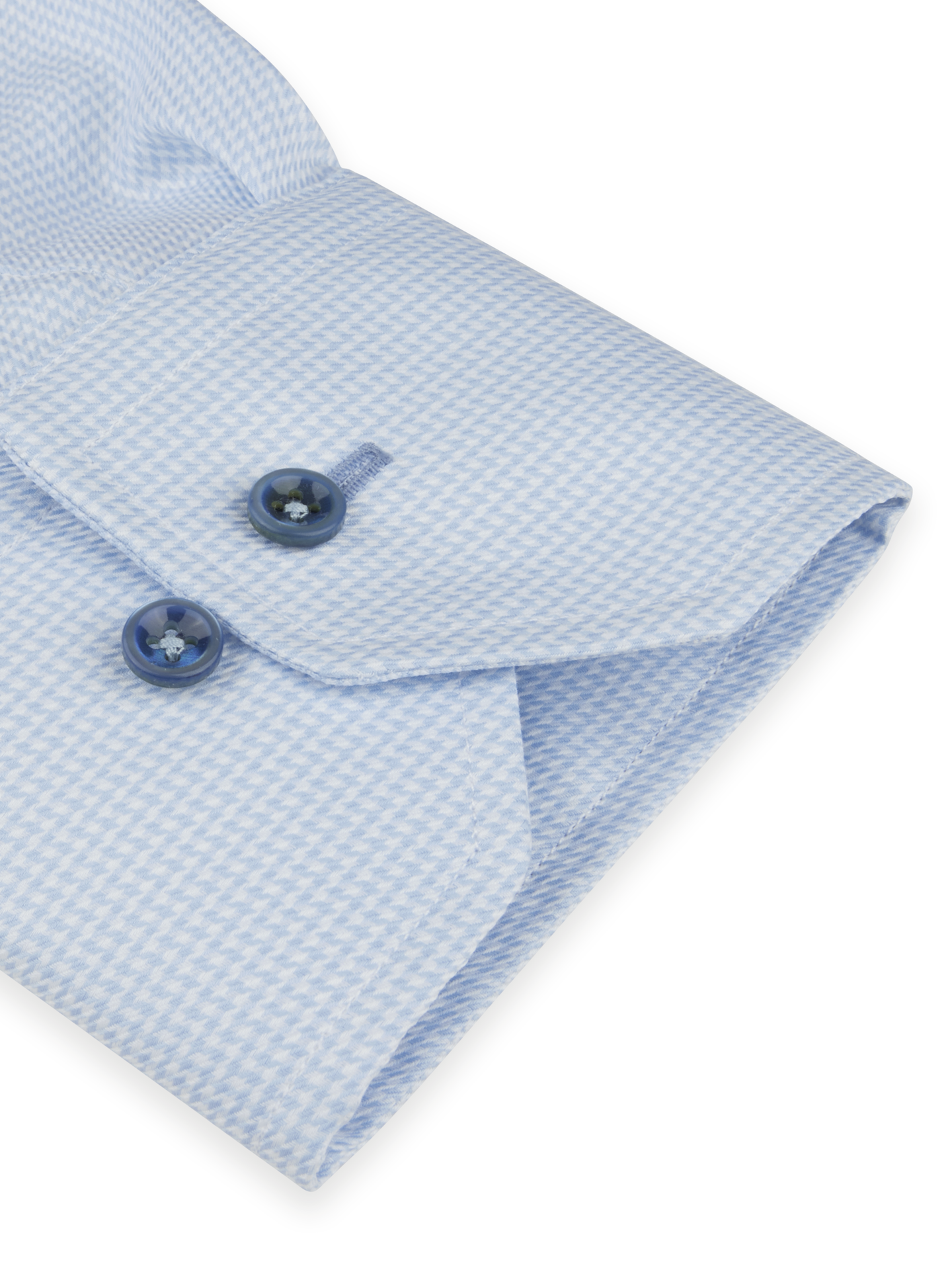 Light blue Houndstooth Twill Shirt 