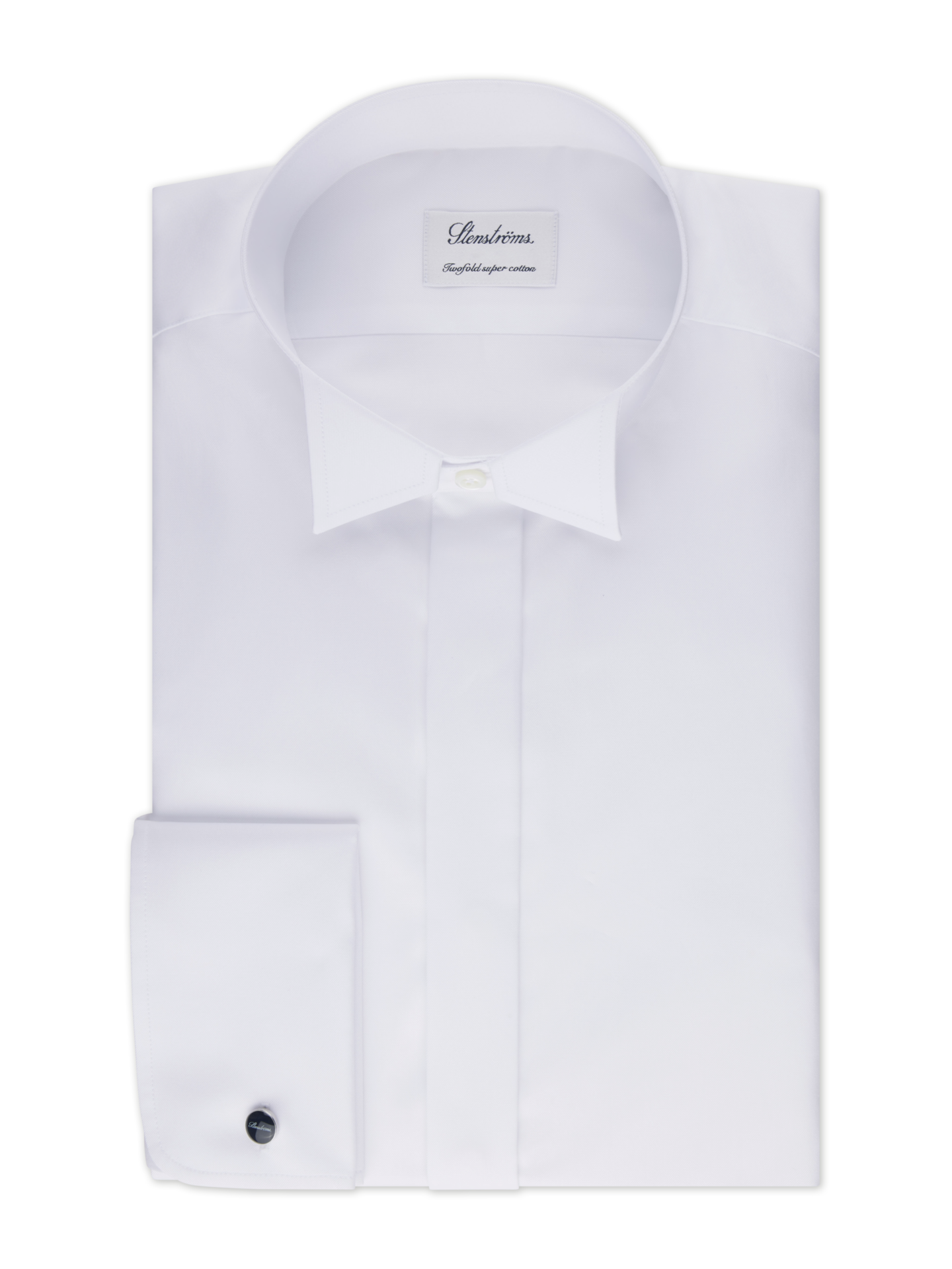 Stenströms White Tuxedo Shirt | Men | Men's Shirts | Evening & Tuxedo Shirts | Fitted Body | Size: 38 | White | Solid | Long Sleeves