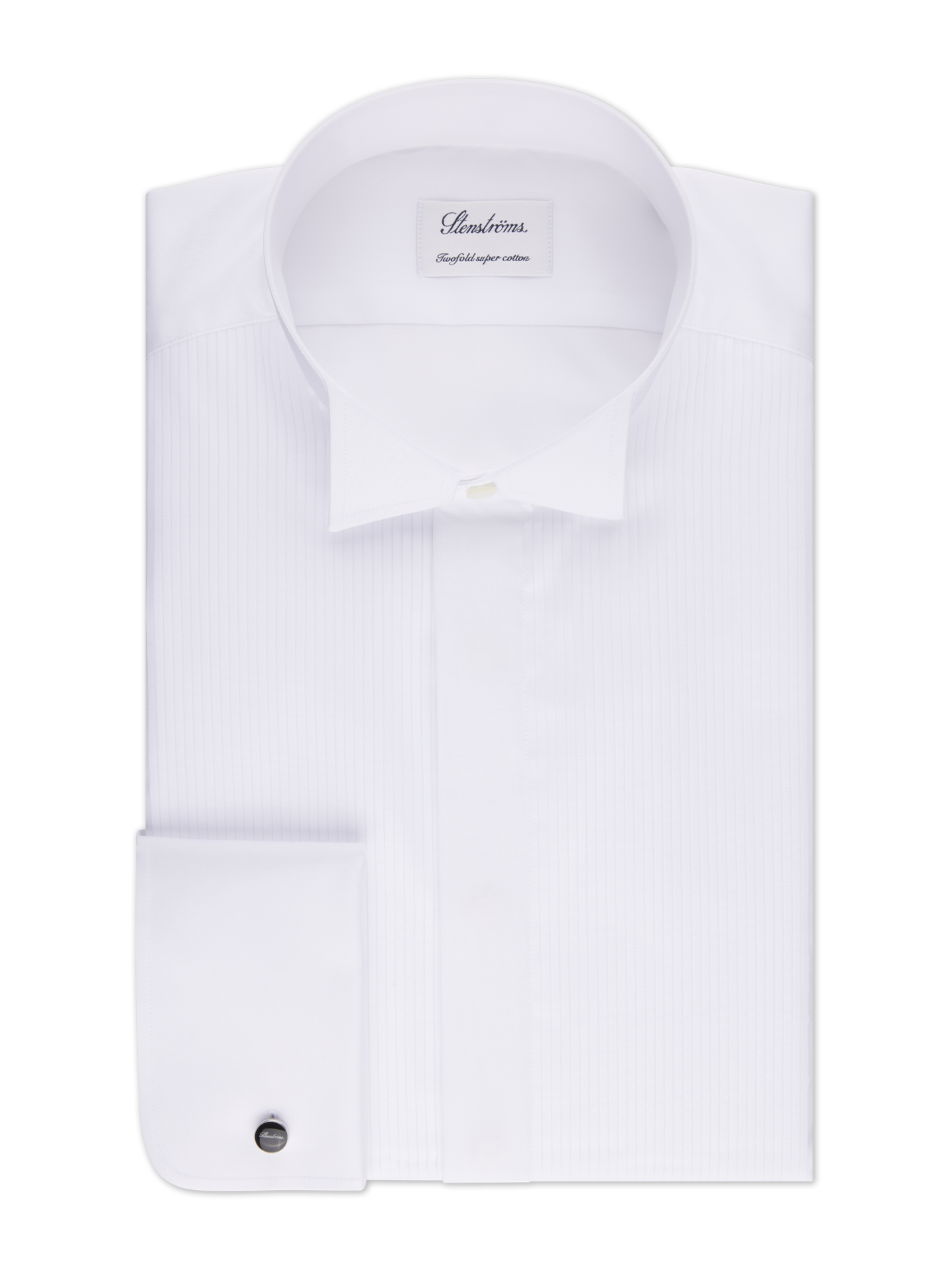 Stenströms White Tuxedo Shirt | Men | Men's Shirts | Evening & Tuxedo Shirts | Fitted Body | Size: 46 | White | Solid | Long Sleeves
