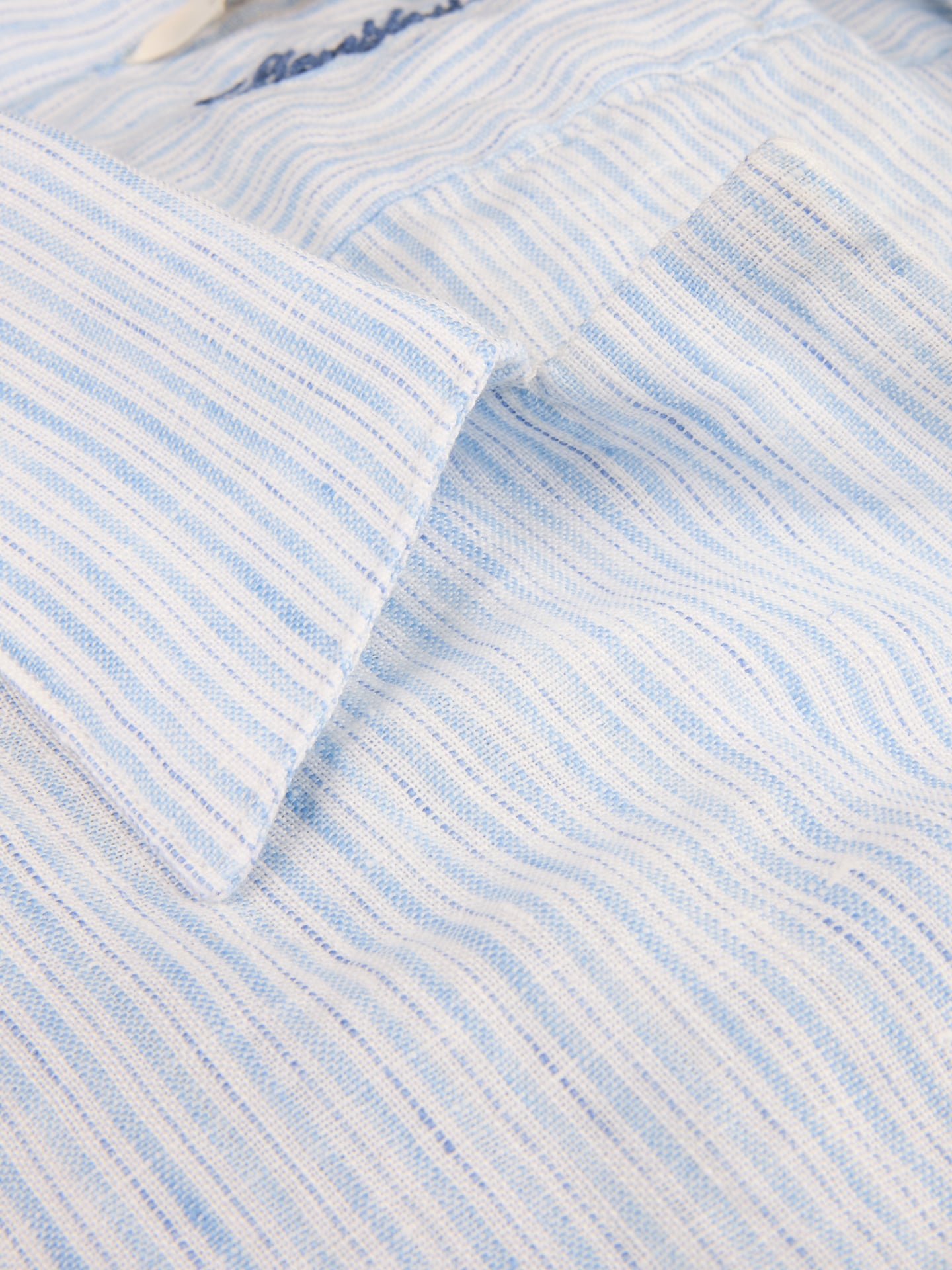 Light blue Linen Shirt, Short Sleeves