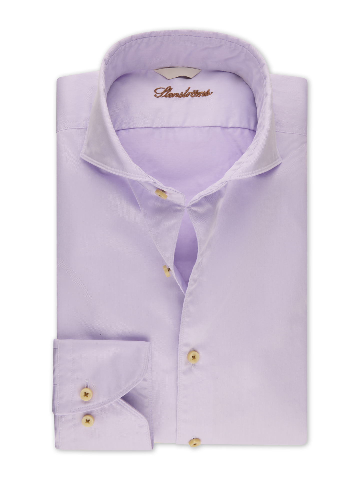 Stenströms Casual Light purple Twill Shirt | Men | Men's Shirts | Fitted Body | Size: M | Light purple | Solid | Long Sleeves