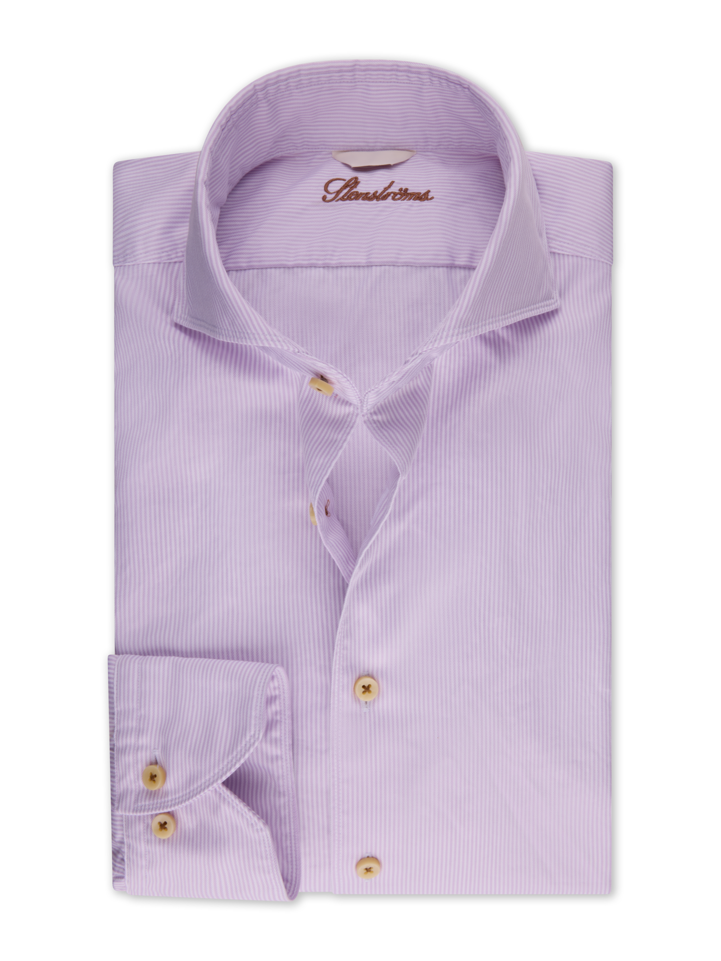 Stenströms Casual Light purple Pinstriped Twill Shirt | Men | Men's Shirts | Fitted Body | Size: XL | Light purple | Striped | Long Sleeves