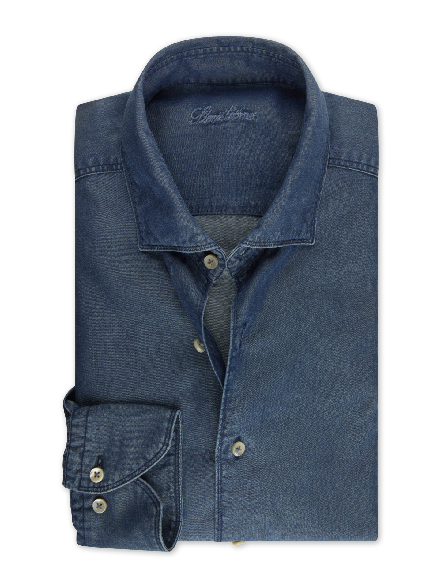 Stenströms Dark blue Denim Shirt | Men | Men's Shirts | Fitted Body | Size: M | Dark blue | Long Sleeves