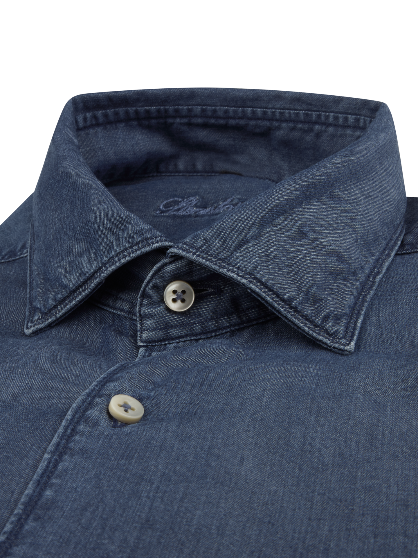 Dunkelblau Denimhemd
