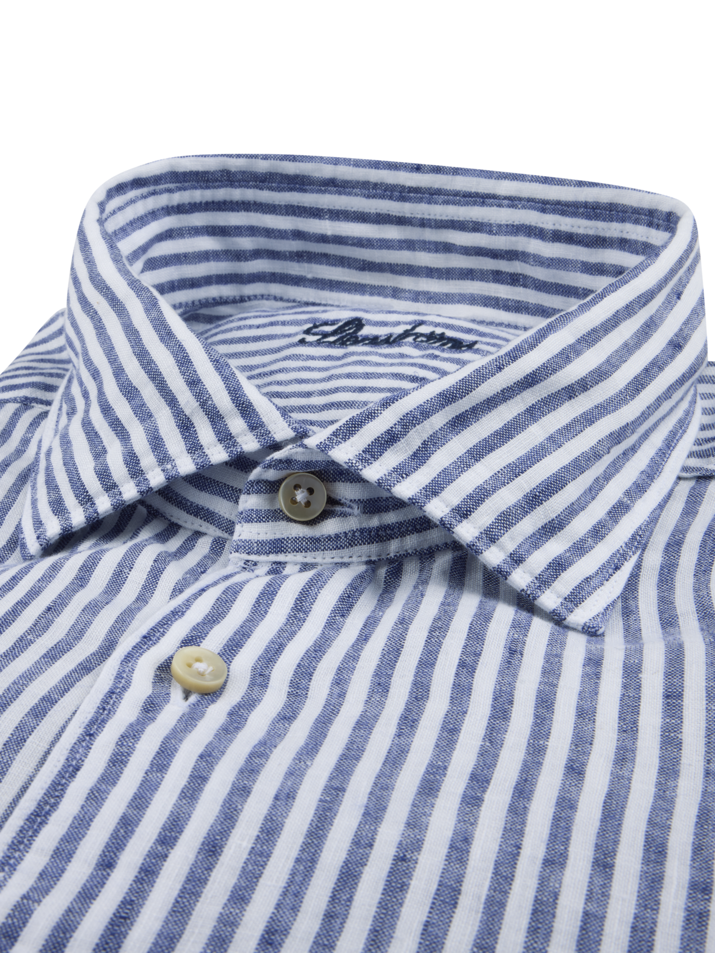 Navy Striped Linen Shirt