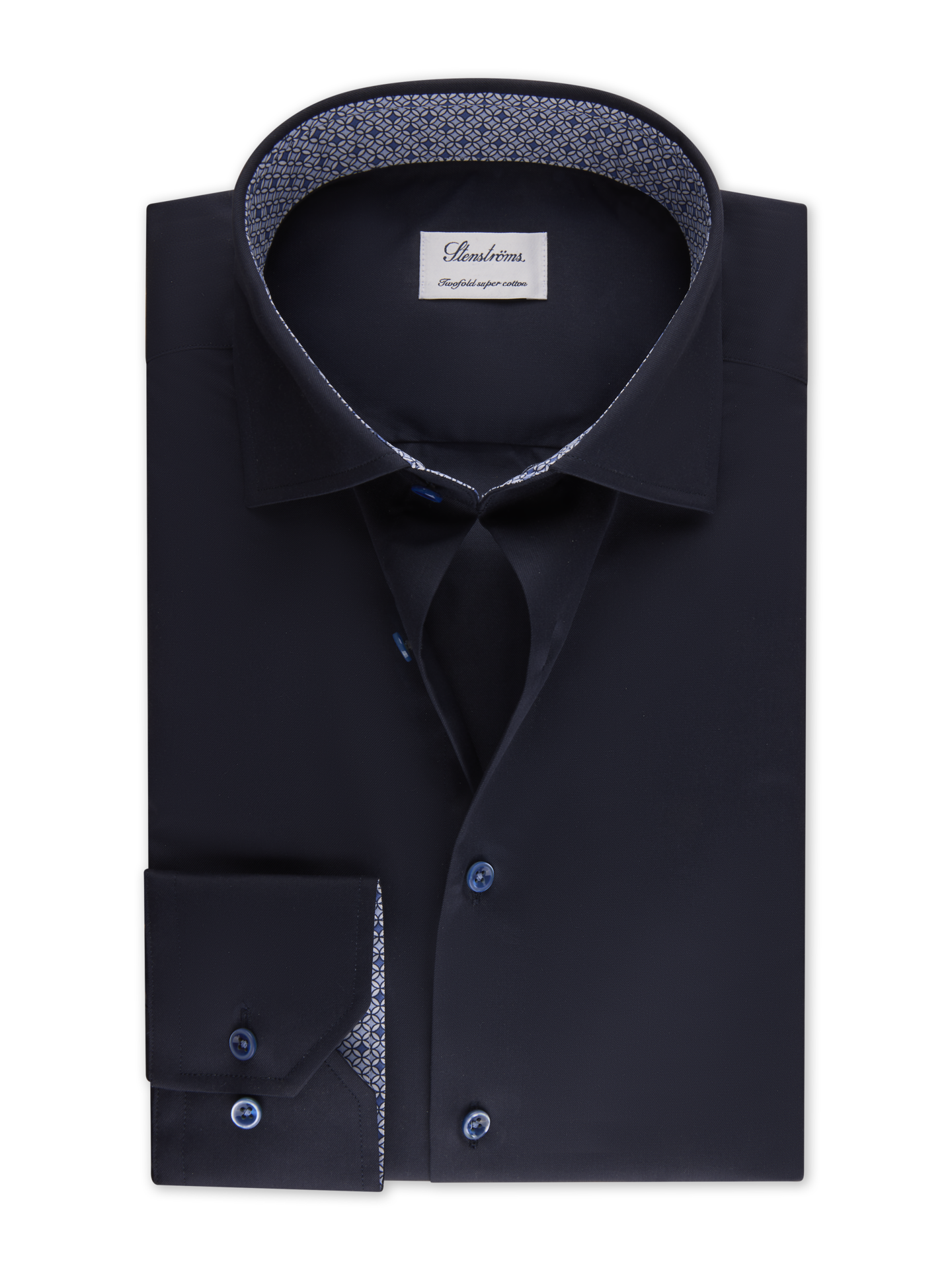 Navy Contrast Twill Shirt