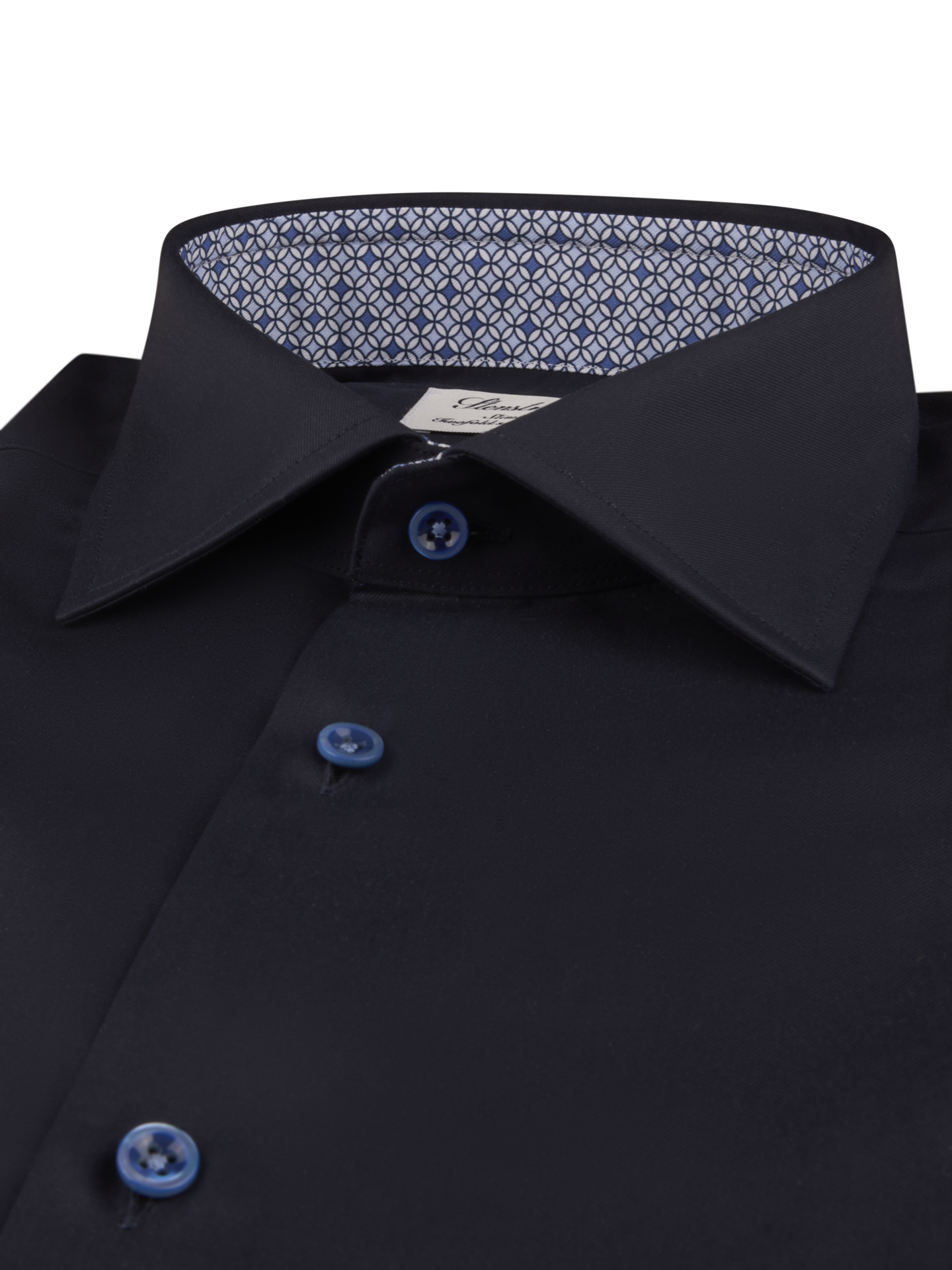 Navy Contrast Twill Shirt