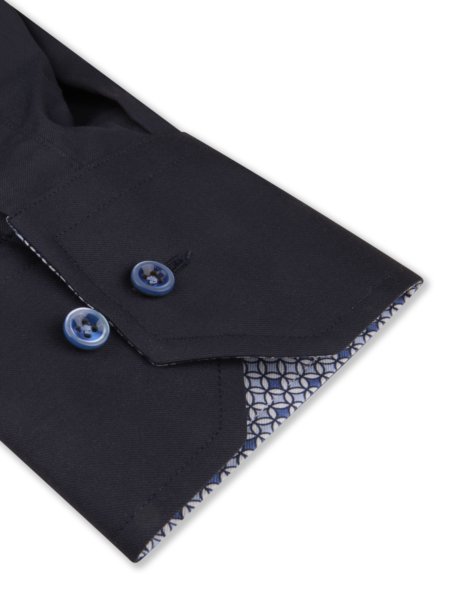 Navy Contrast Twill Shirt
