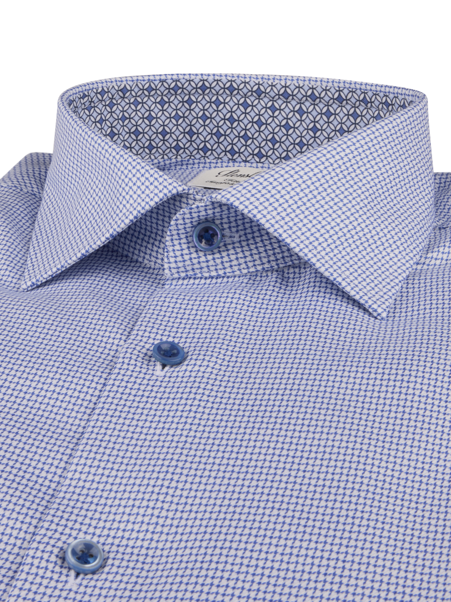 Blue Contrast Twill Shirt