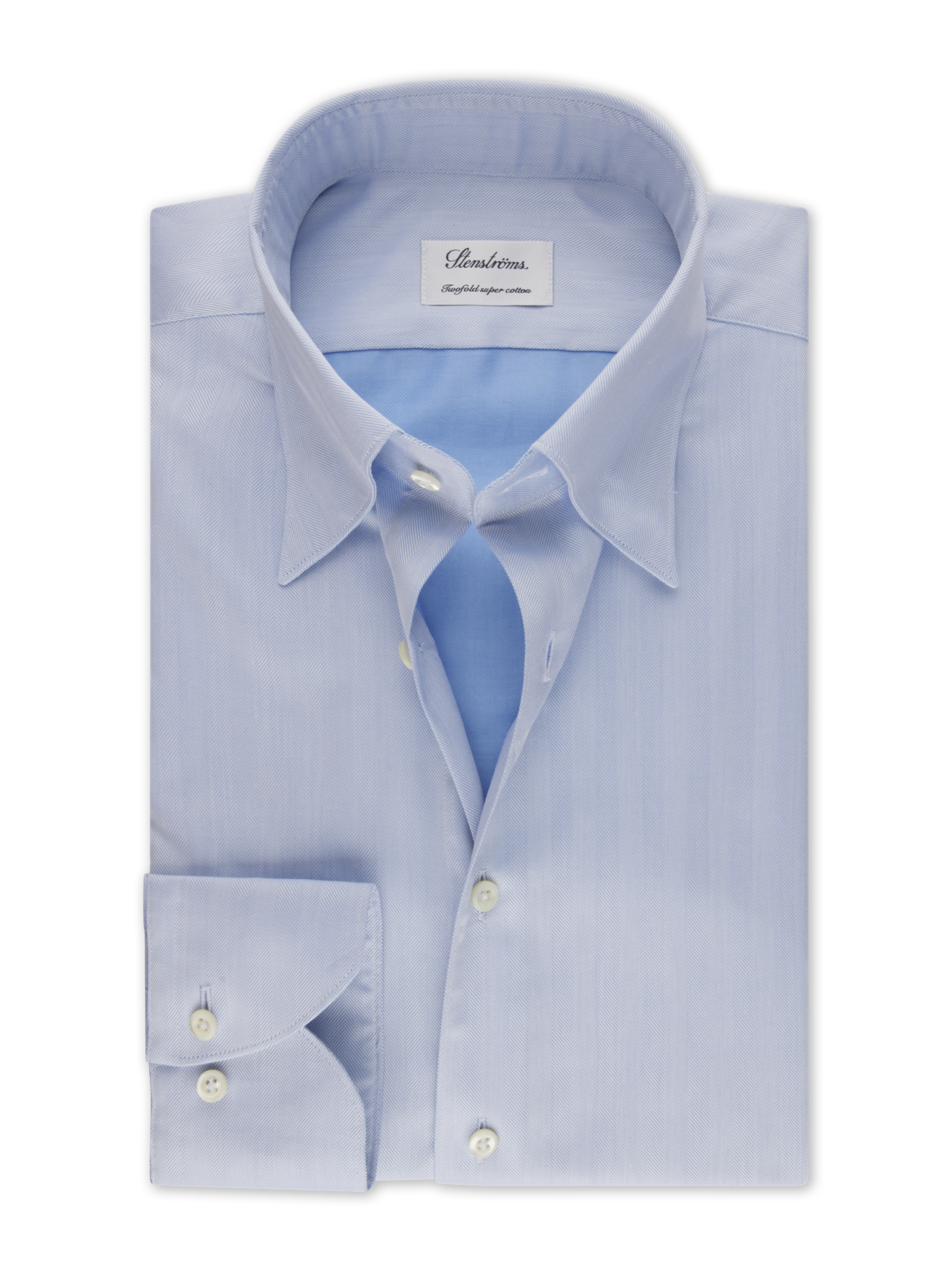 Stenströms Light blue Twill Shirt | Men | Men's Shirts | Slimline | Size: 37 | Light blue | Solid | Long Sleeves