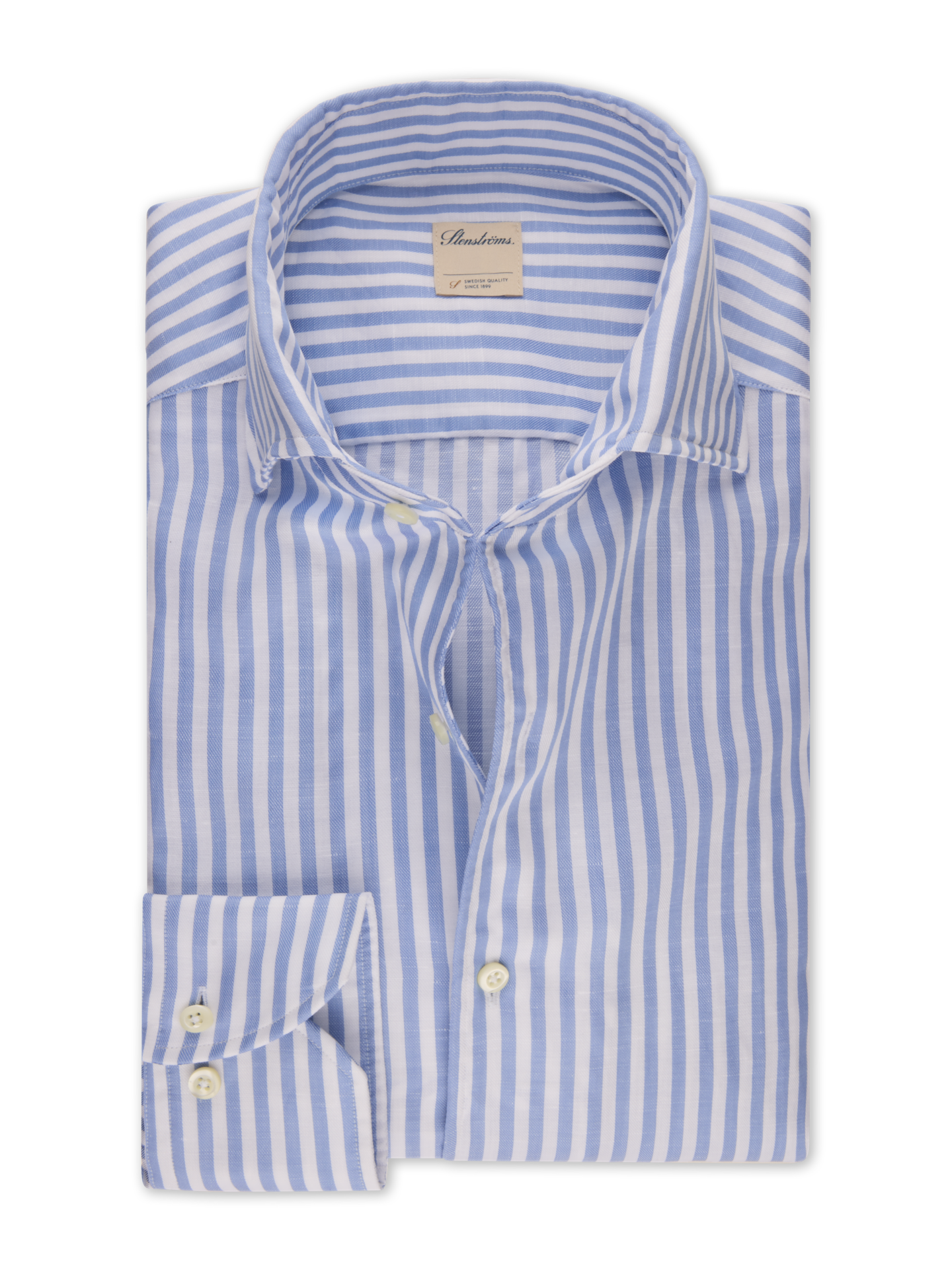 Blue Striped Cotton/Linen Shirt