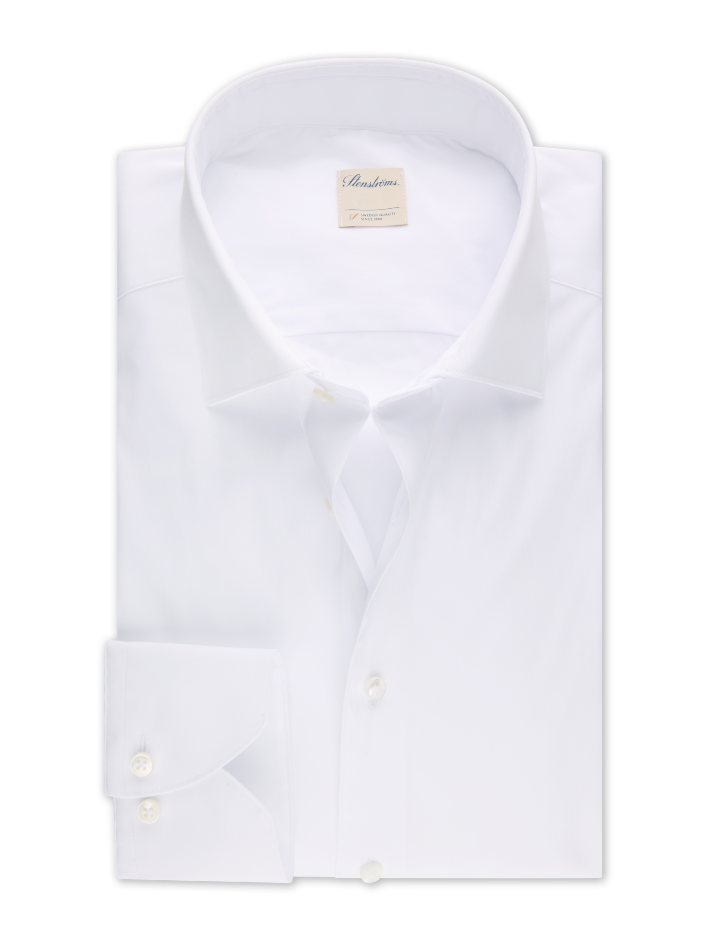 Stenströms White Stretch Shirt | Men | Men's Shirts | Slimline | Size: XL | White | Solid | Long Sleeves