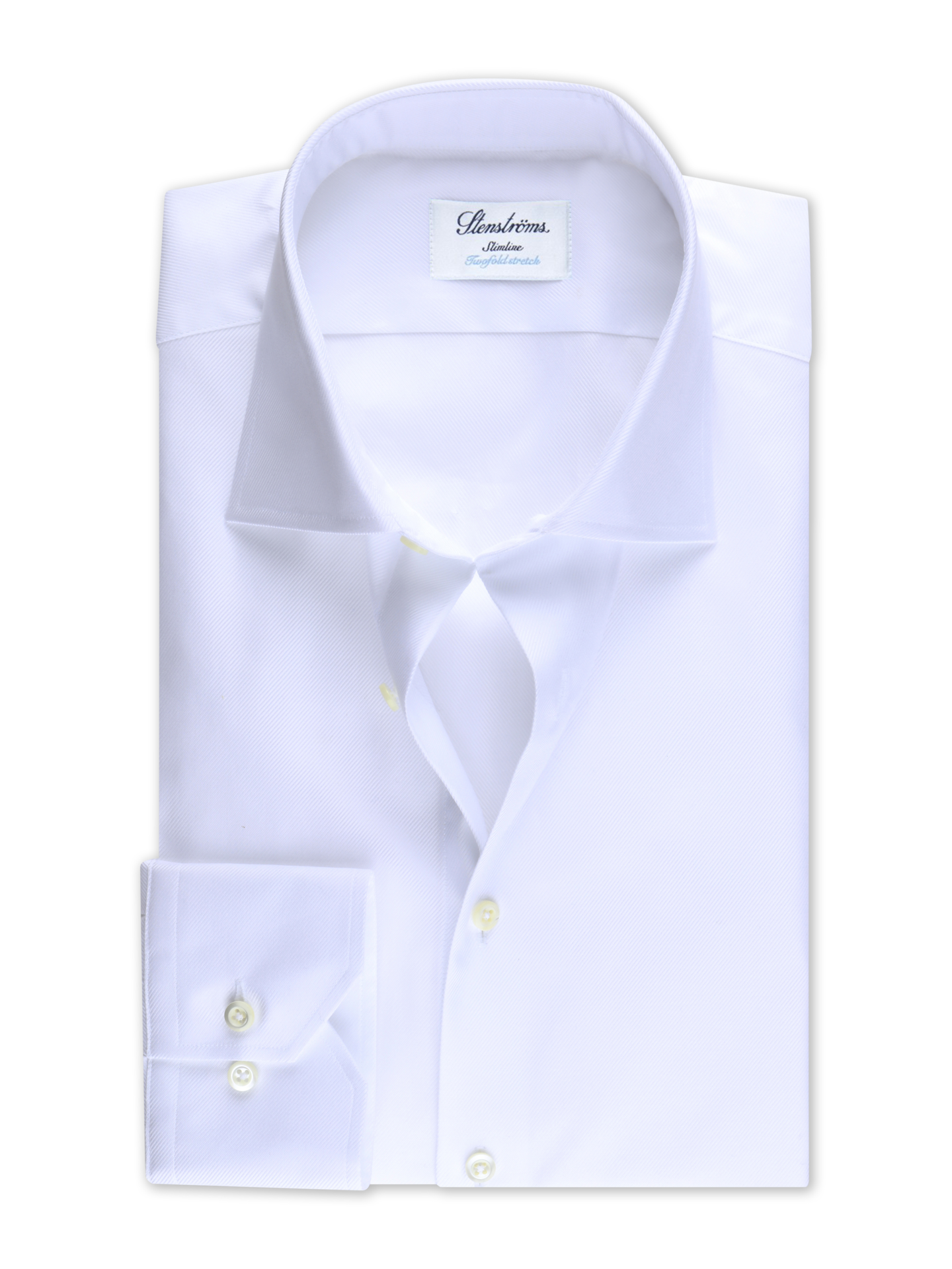Stenströms White Stretch Shirt | Men | Men's Shirts | Slimline | Size: 45 | White | Solid | Long Sleeves