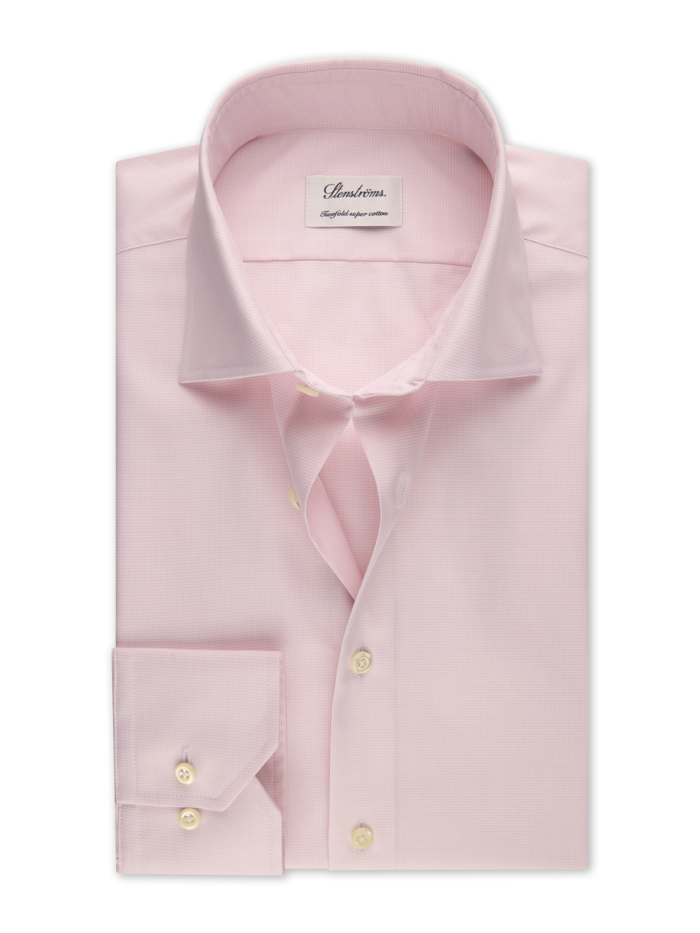 Stenströms Light pink Checked Twill Shirt | Men | Men's Shirts | Slimline | Size: 39 | Light pink | Checked | Long Sleeves