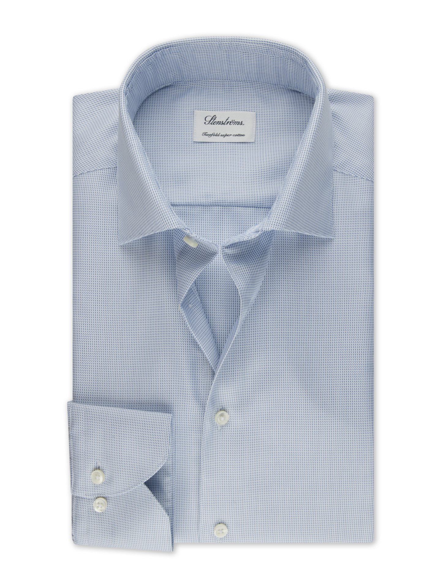 Stenströms Blue Twill Shirt | Men | Men's Shirts | Slimline | Size: 40 | Blue | Solid | Long Sleeves