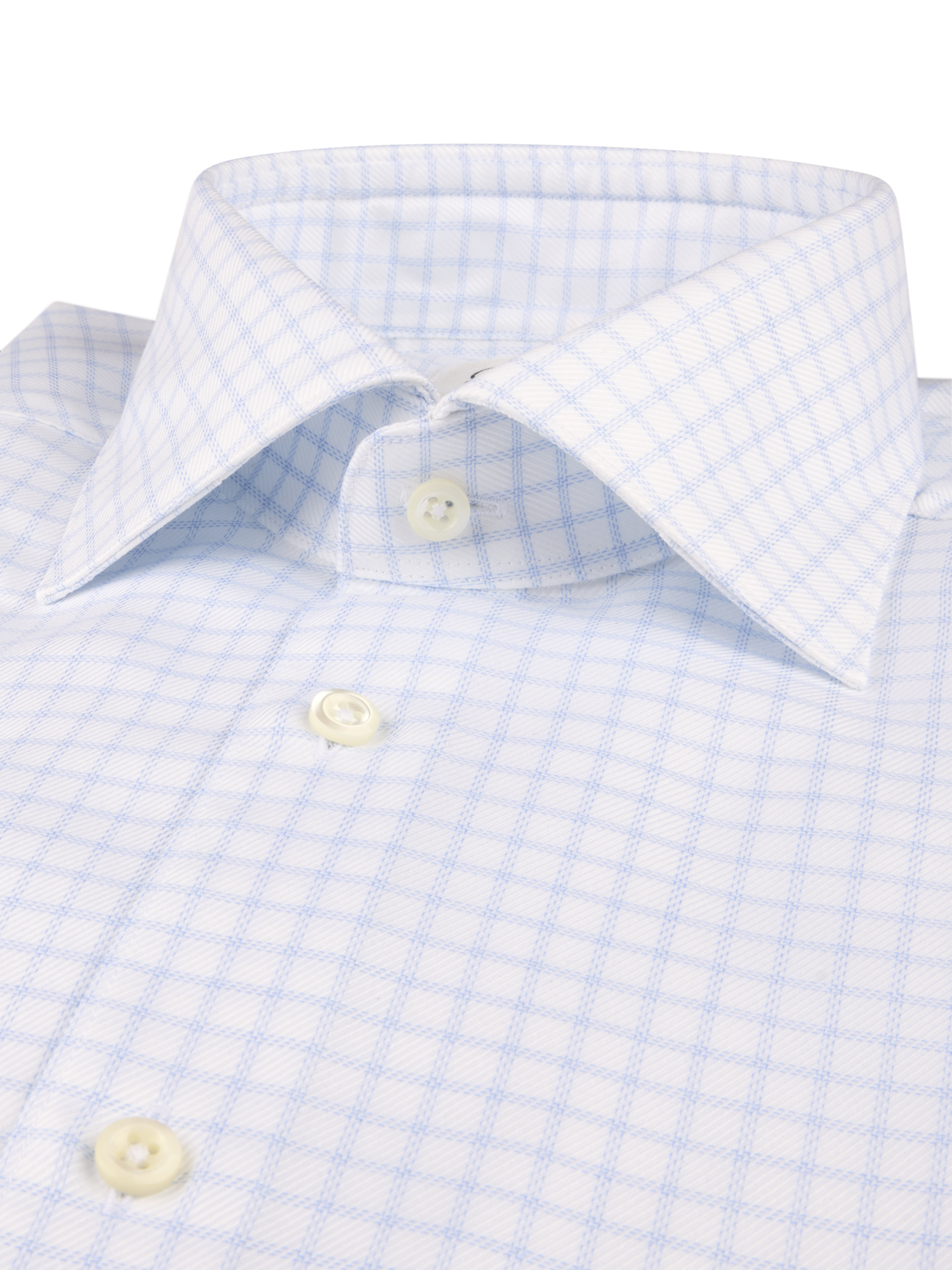 Light blue Checked Twill Shirt