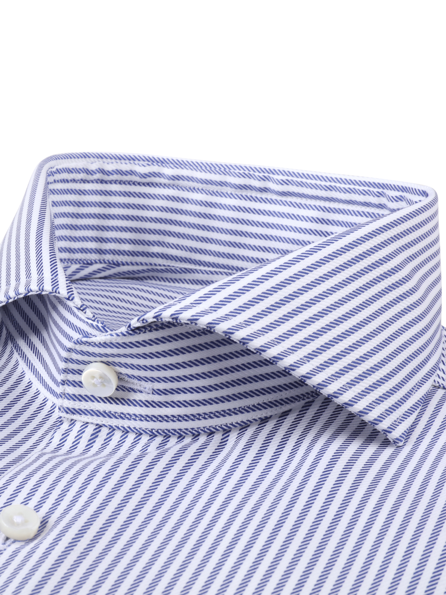 Slimline-Hemd, blau/weiß gestreift