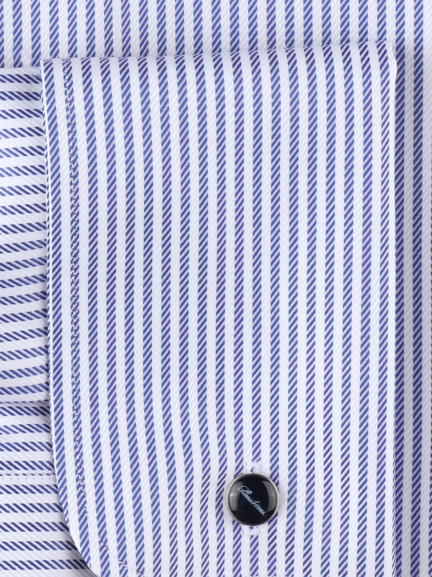 Slimline-Hemd, blau/weiß gestreift