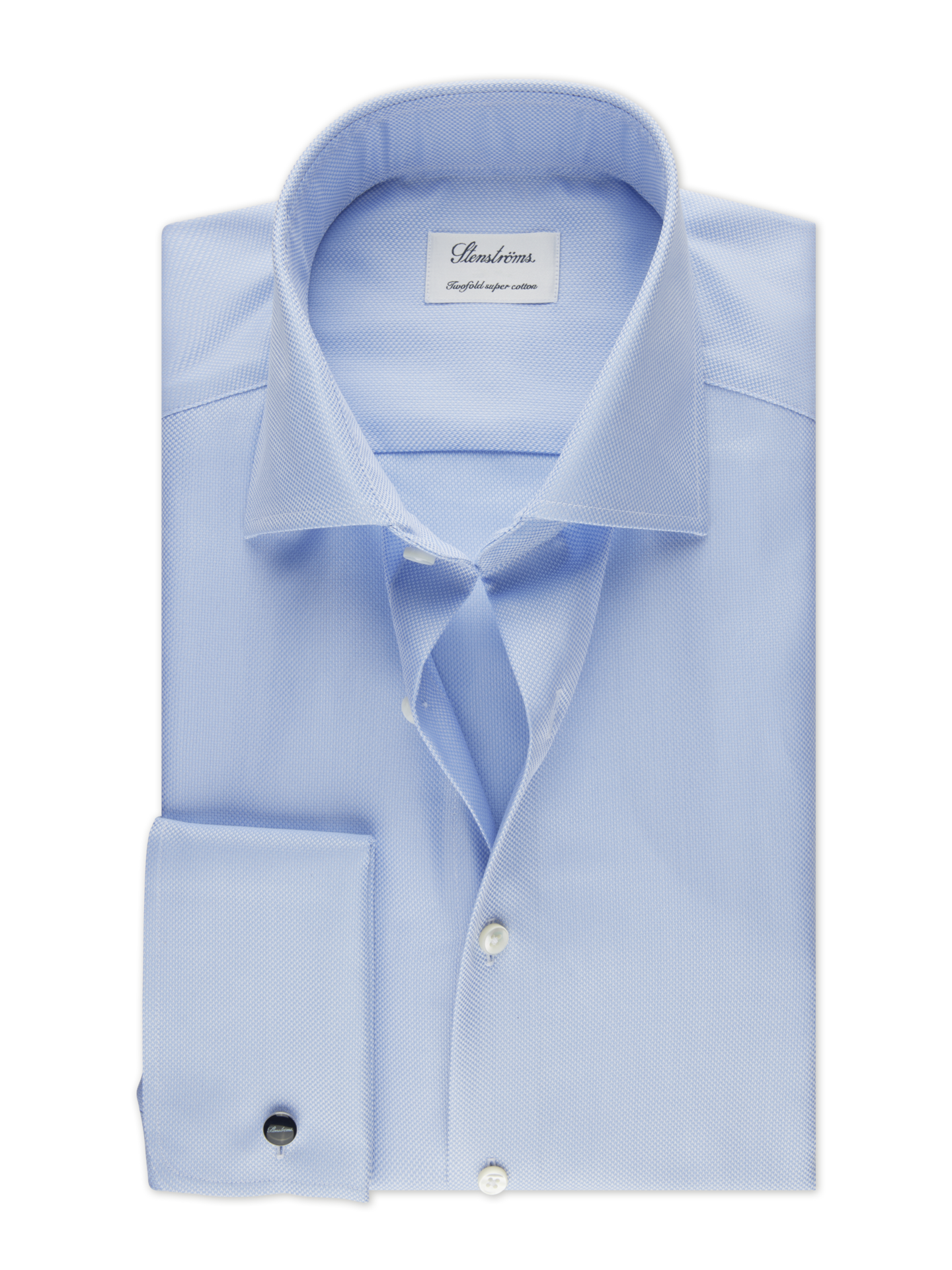Stenströms Light Blue Textured Shirt | Men | Men's Shirts | Size: 45 | Light blue | Solid | Long Sleeves