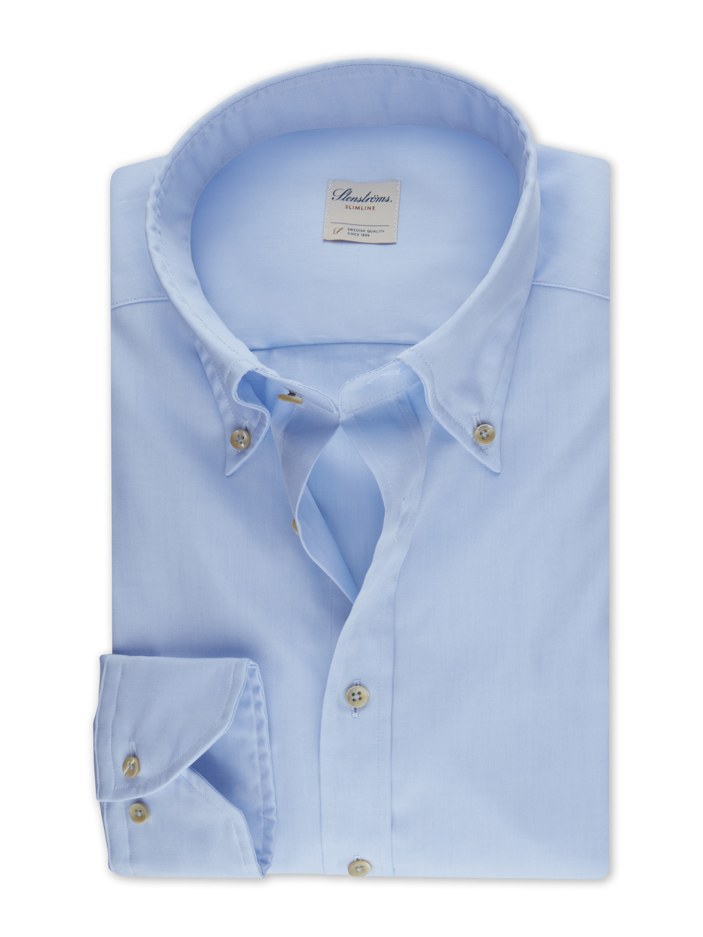 Stenströms Casual Blue Oxford Shirt | Men | Men's Shirts | Slimline | Size: XXL | Blue | Solid | Long Sleeves