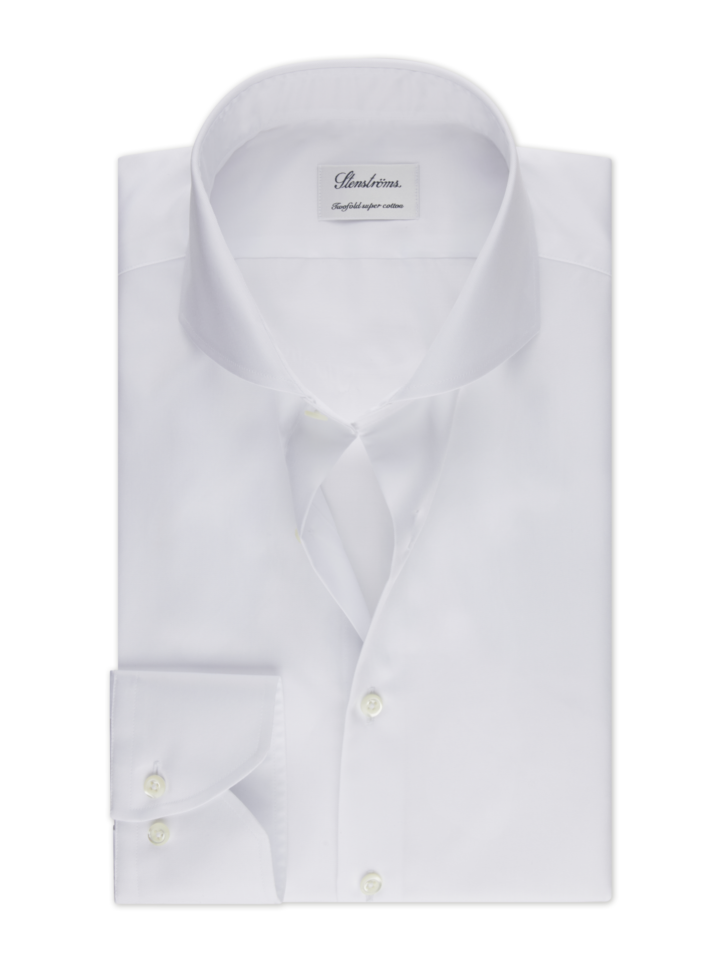 Stenströms White Twill Shirt | Men | Men's Shirts | Slimline | Size: 37 | White | Solid | Long Sleeves