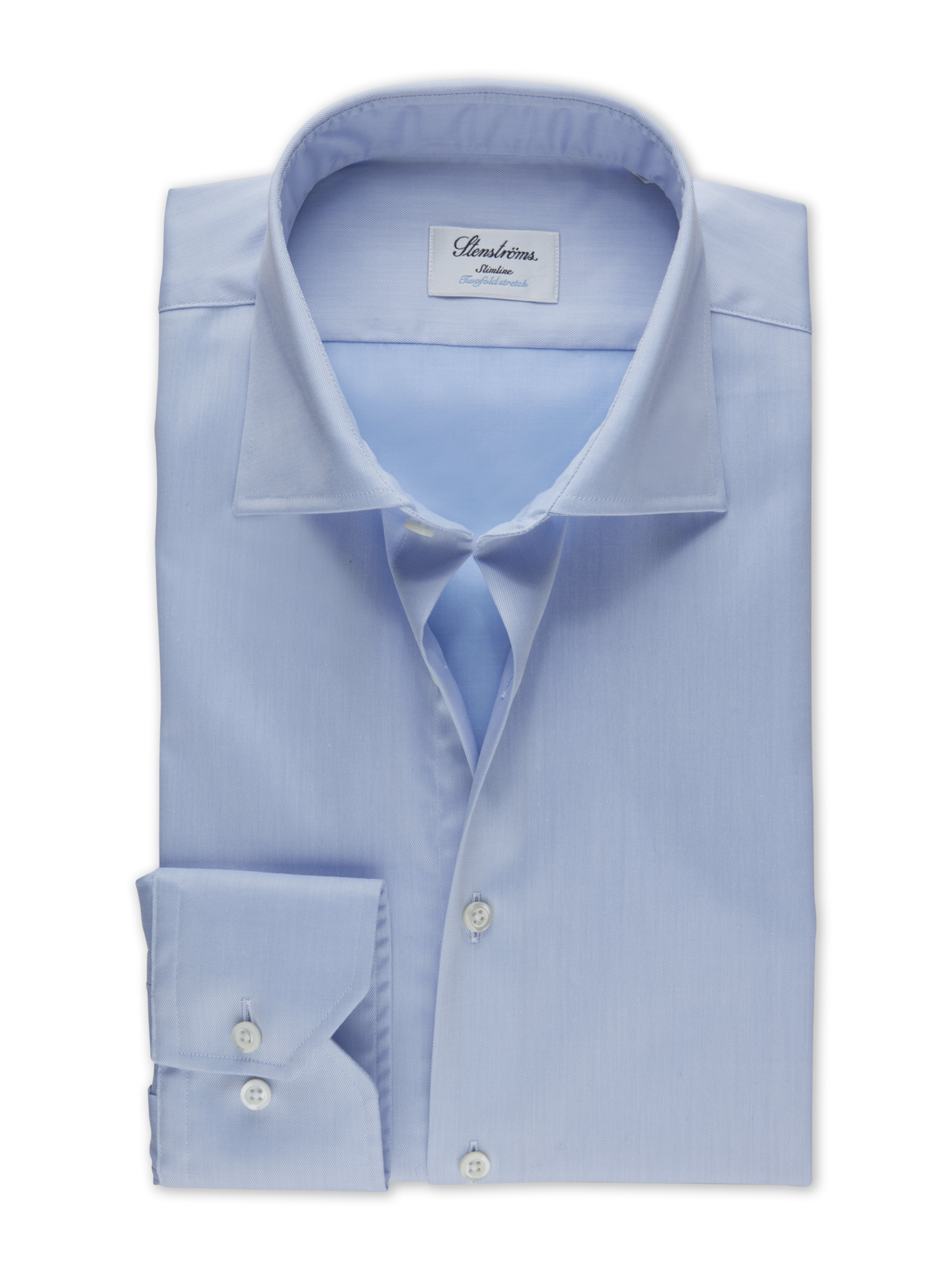 Stenströms Light blue Stretch Shirt | Men | Men's Shirts | Slimline | Size: 36 | Light blue | Solid | Long Sleeves