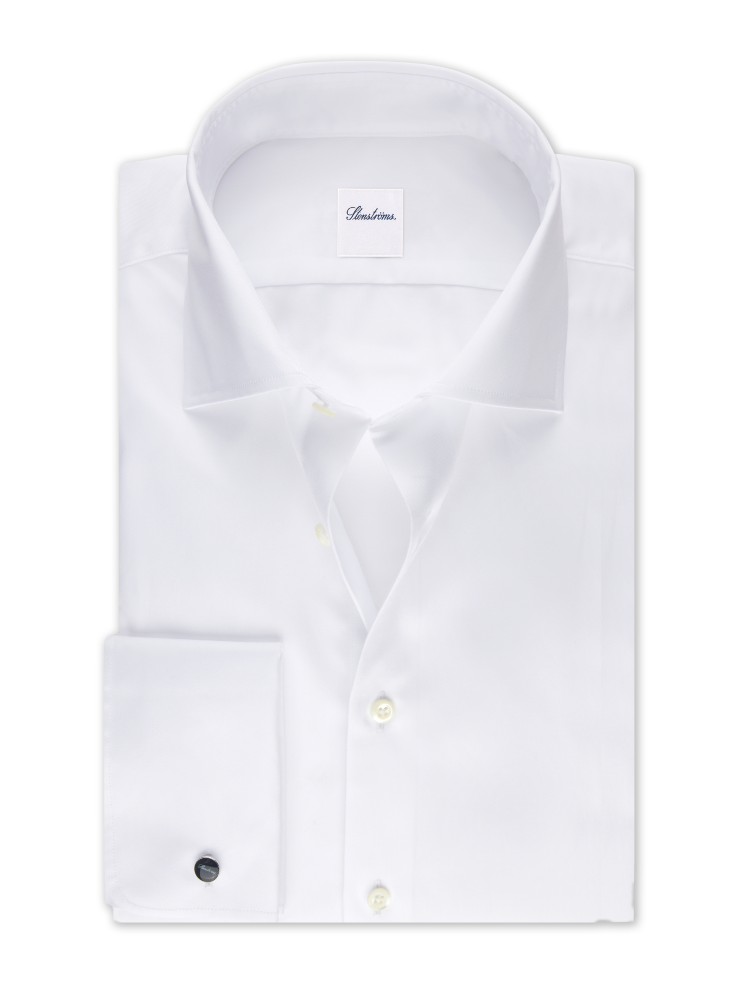 Stenströms White Twill Shirt, XL-Sleeves | Men | Men's Shirts | Slimline | Size: 41 | White | Solid | Extra Long Sleeves