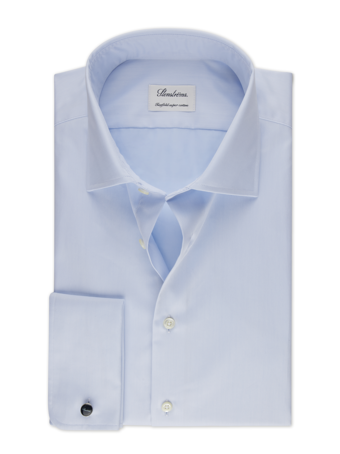 Stenströms Light blue Twill Shirt, XL-Sleeves | Men | Men's Shirts | Slimline | Size: 42 | Light blue | Solid | Extra Long Sleeves