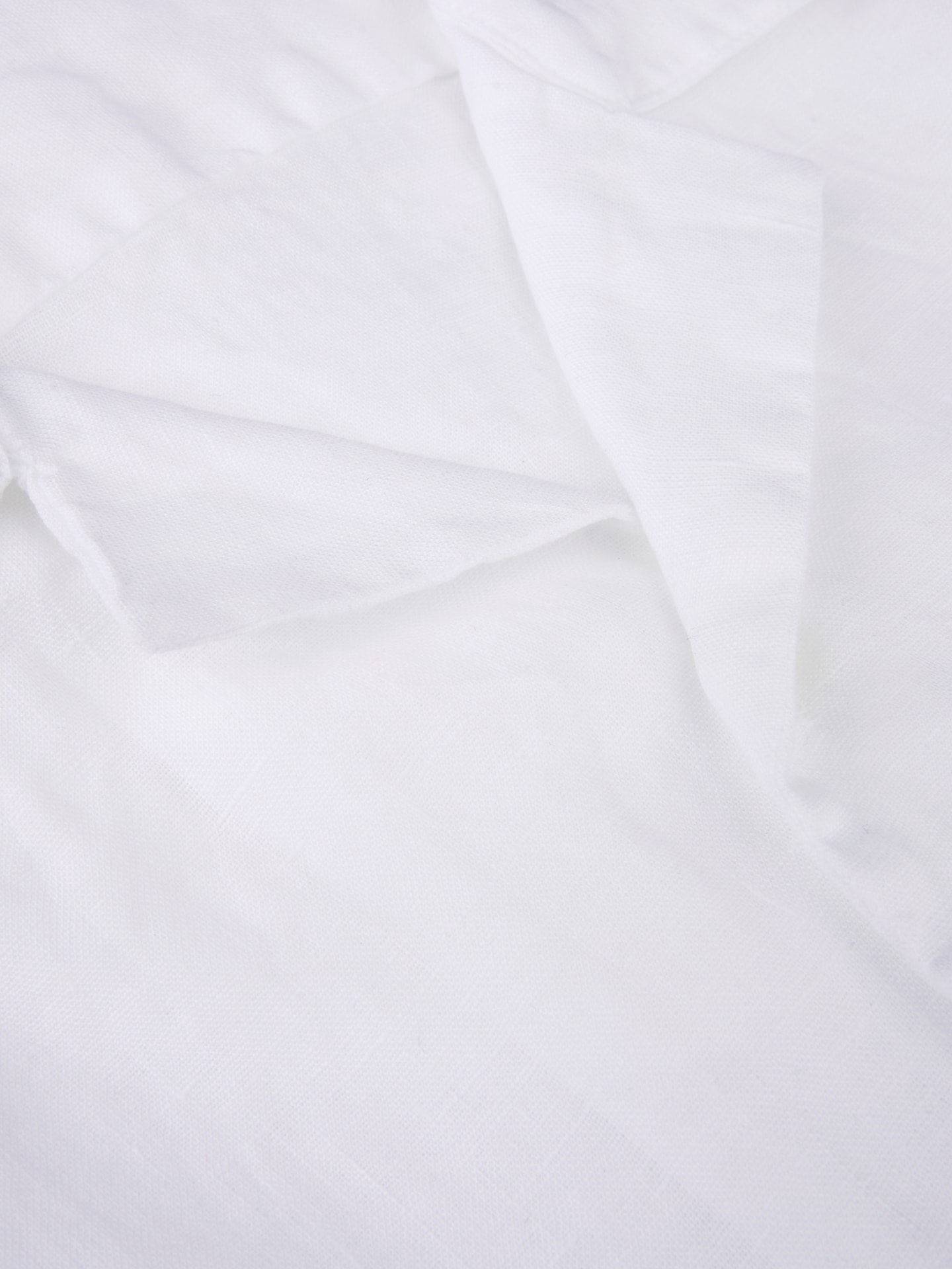 White Linen Shirt, Short Sleeves