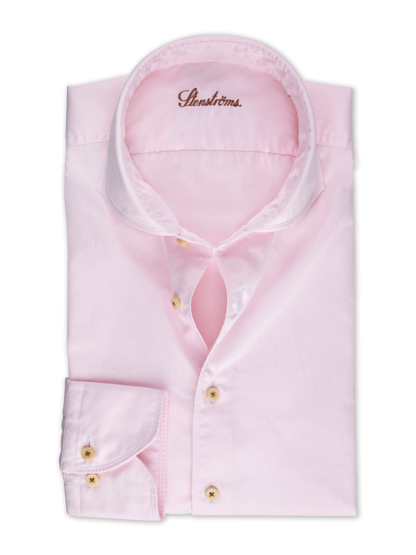 Stenströms Light pink Twill Shirt | Men | Men's Shirts | Slimline | Size: XL | Light pink | Solid | Long Sleeves