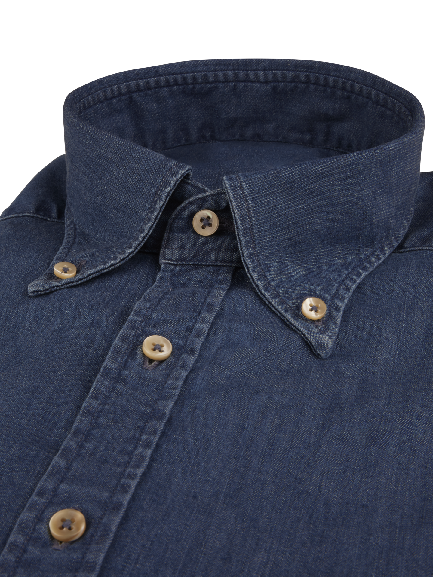 Legeres Blau Denim-Stretchhemd