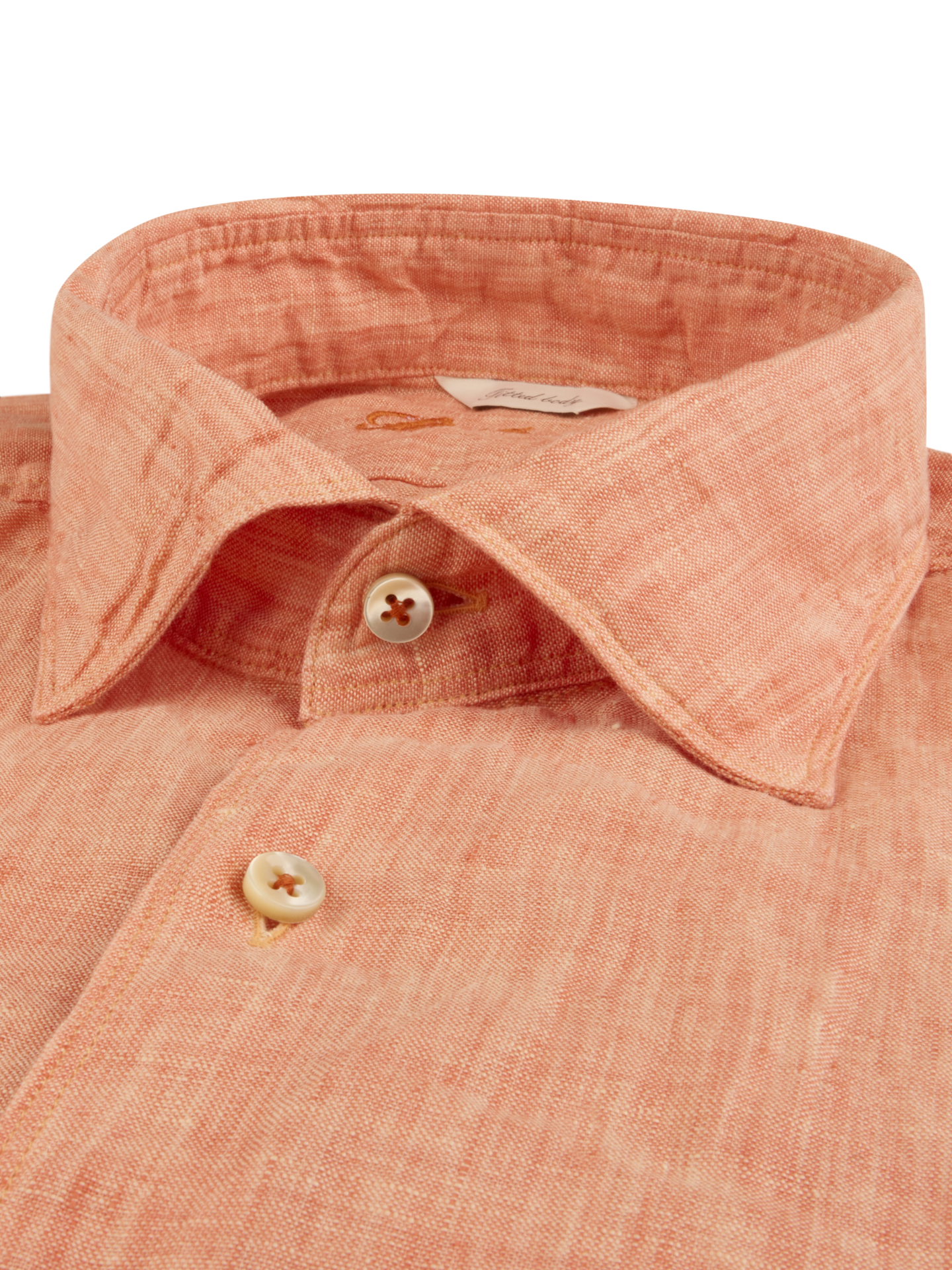 Orange Linen Shirt 