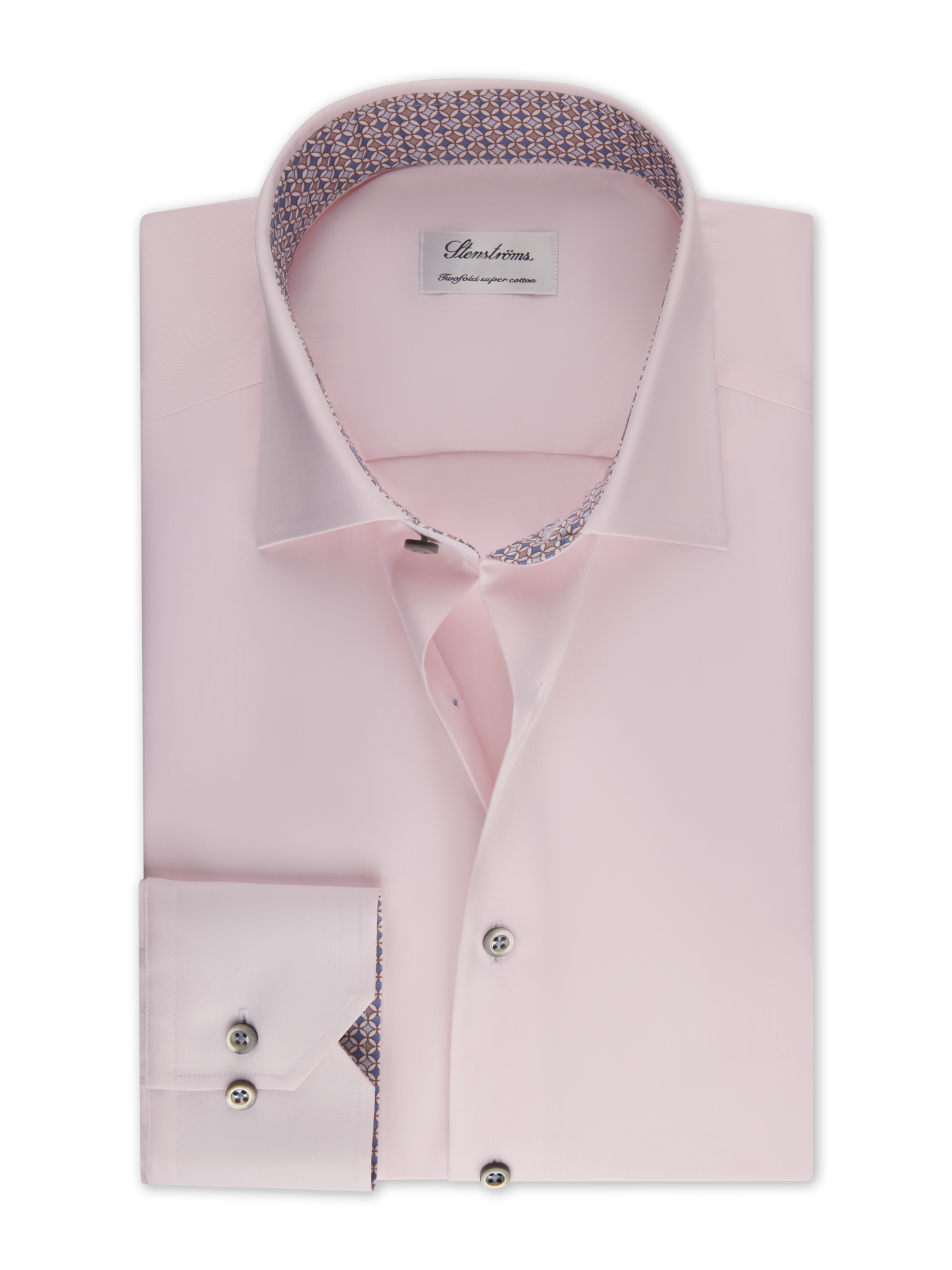 Dark pink Contrast Twill Shirt