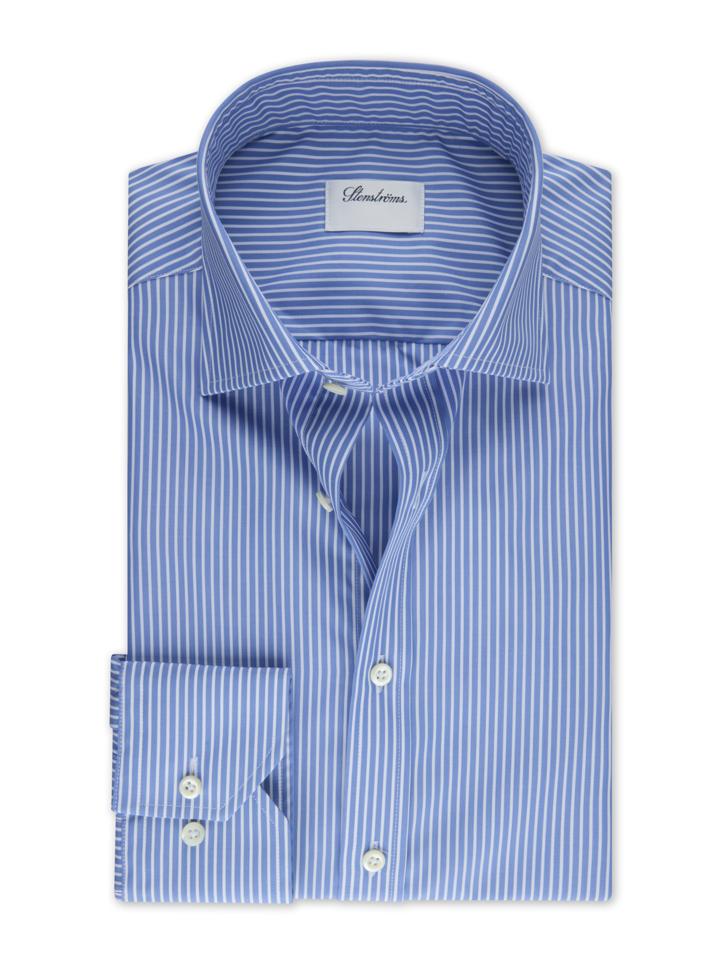 Stenströms Light blue Striped Twill Shirt | Men | Men's Shirts | Superslim | Size: 40 | Light blue | Striped | Long Sleeves