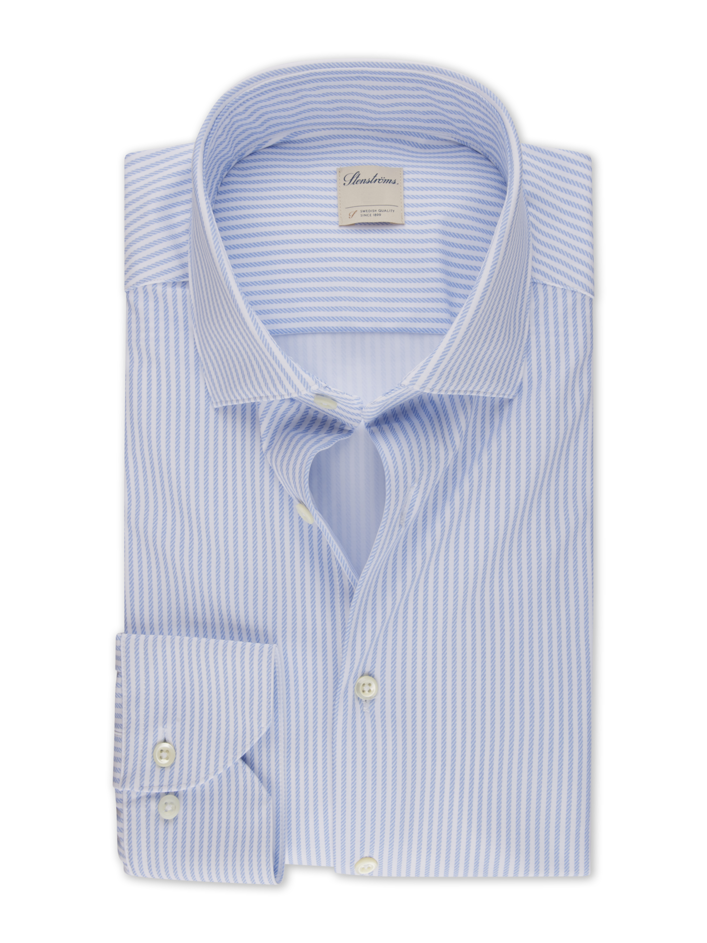 Stenströms Blue Striped Jersey Shirt | Men | Men's Shirts | Slimline | Size: M | Blue | Striped | Long Sleeves