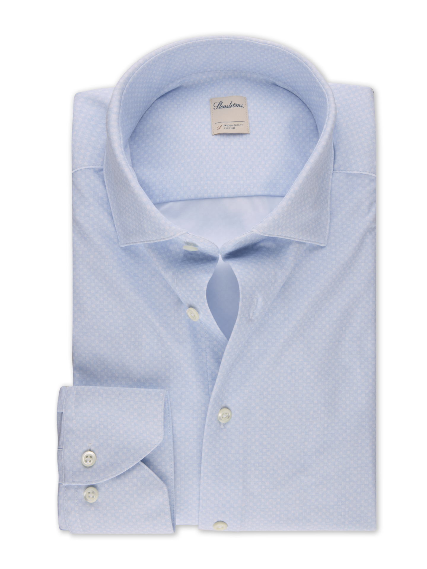 Stenströms Light blue Patterned Jersey Shirt | Men | Men's Shirts | Slimline | Size: 3XL | Light blue | Print / Patterned | Long Sleeves