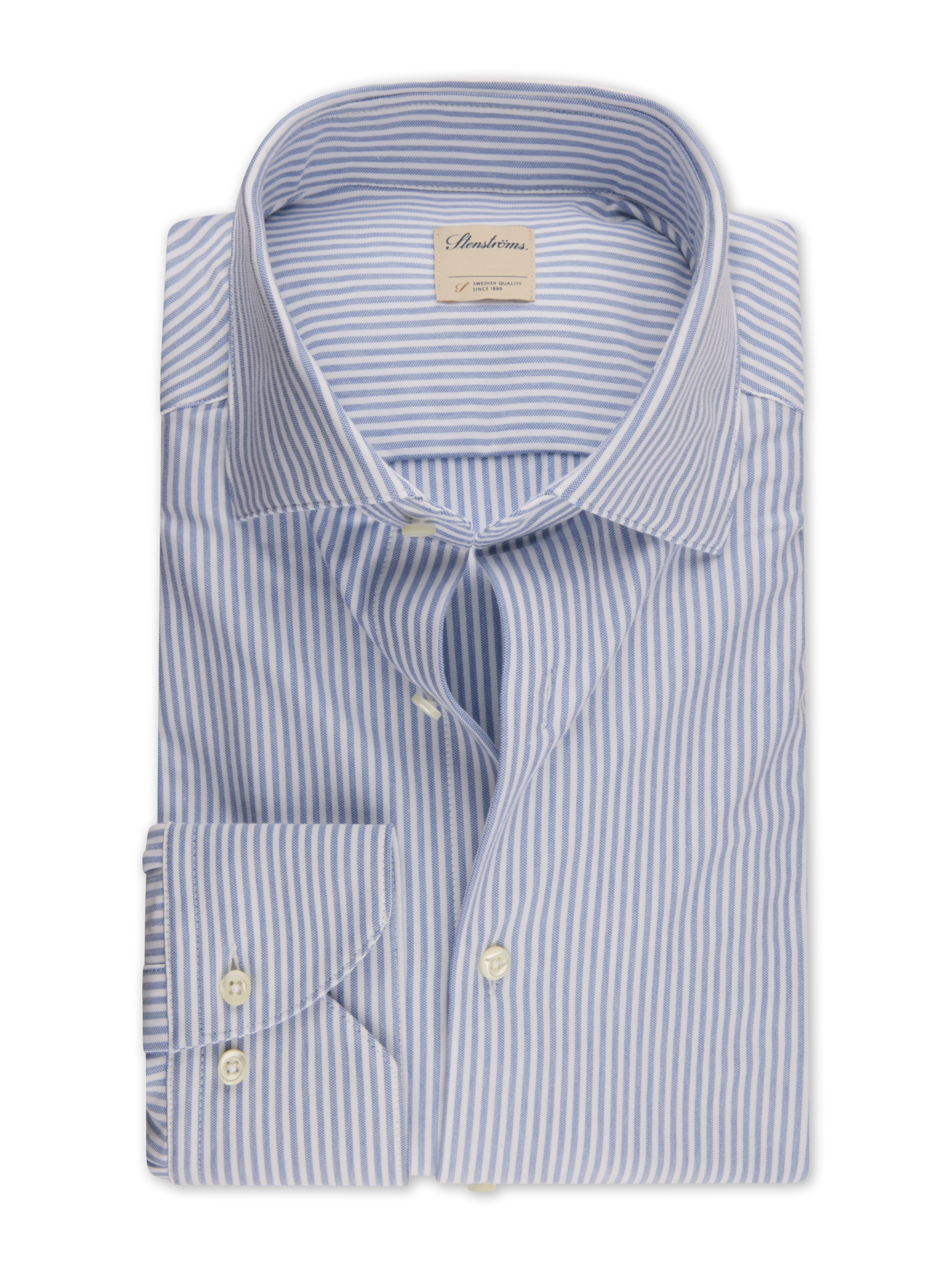 Stenströms Blue Striped Jersey Shirt | Men | Men's Shirts | Slimline | Size: L | Blue | Striped | Long Sleeves