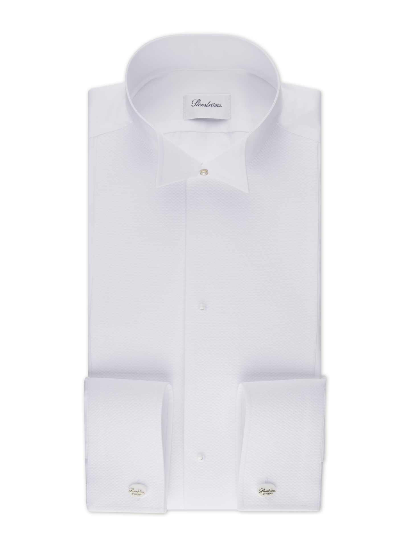 Stenströms White Tie Shirt, XL-Sleeves | Men | Men's Shirts | Evening & Tuxedo Shirts | Fitted Body | Size: 41 | White | Solid | Extra Long Sleeves