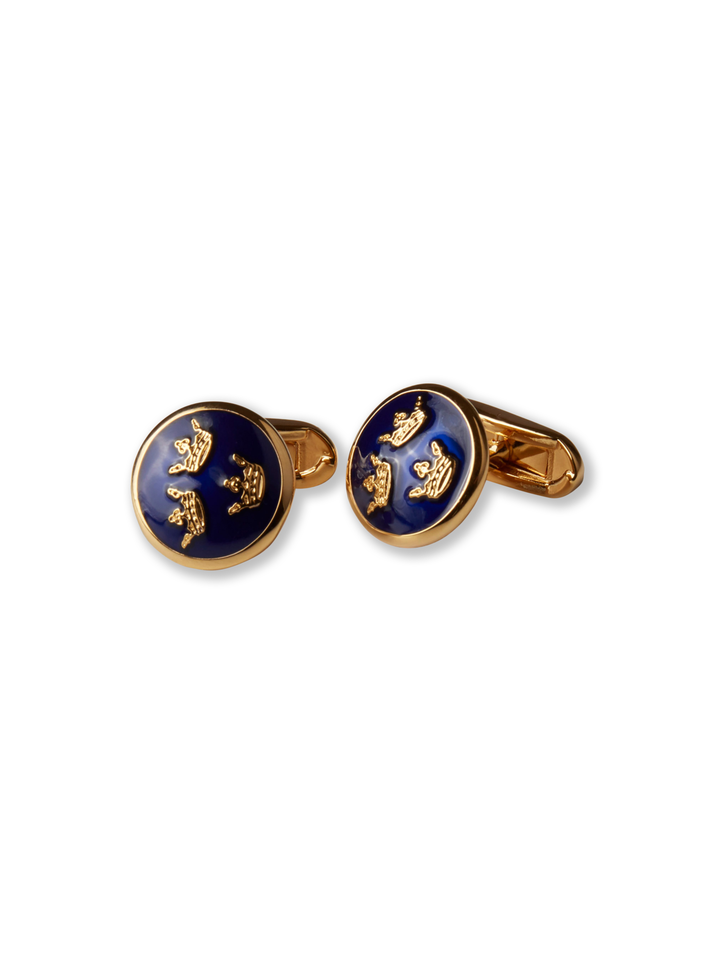 Stenströms Three Crowns Cuff Links | Men | Accessories | Size: One Size | Yellow