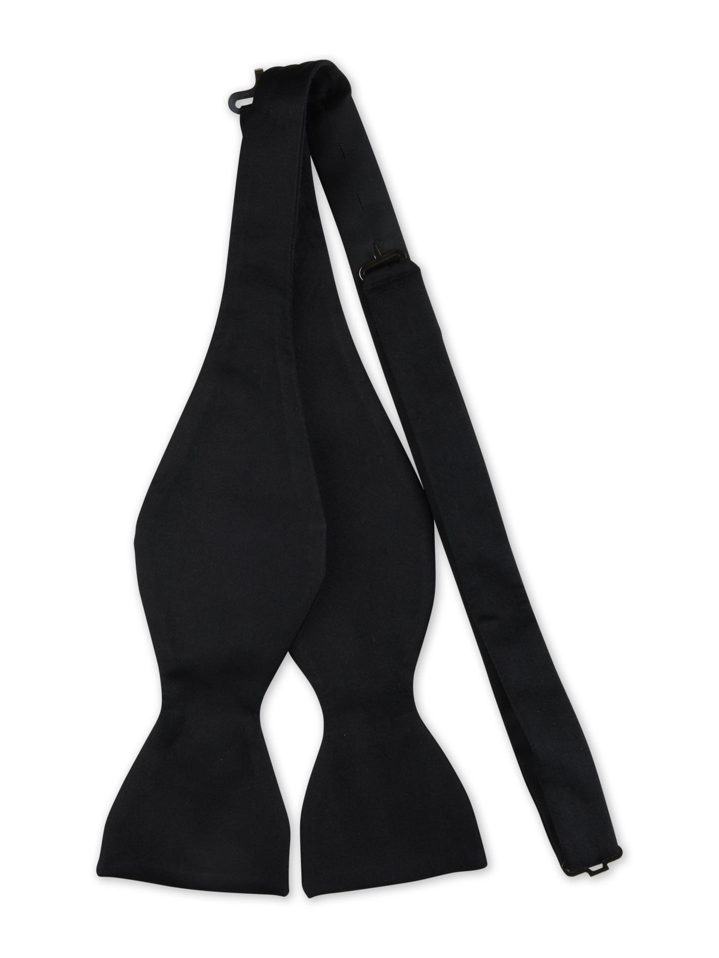Black Silk Bow Tie, Self-Tied