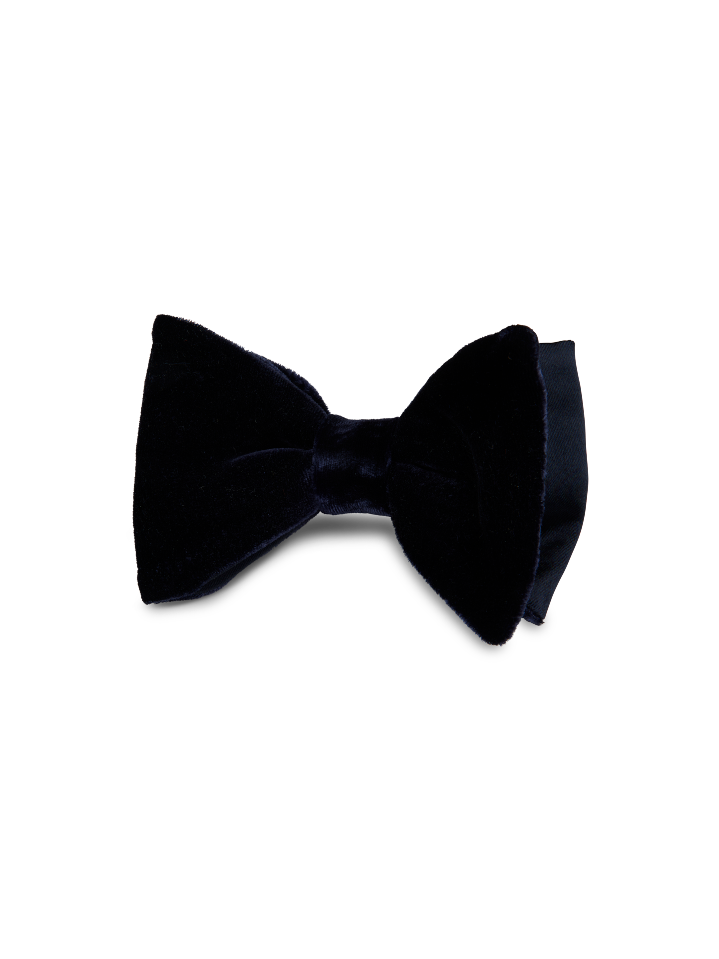 Navy Velvet Bow Tie, Pre-Tied