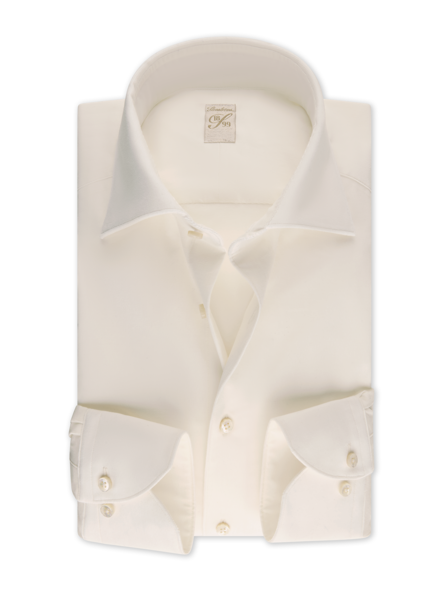 Stenströms Offwhite kordfløyelsskjorte | Herre | Herreskjorter | 1899 Slim | Størrelse: 42 | Offwhite | Solid | Lange Ermer