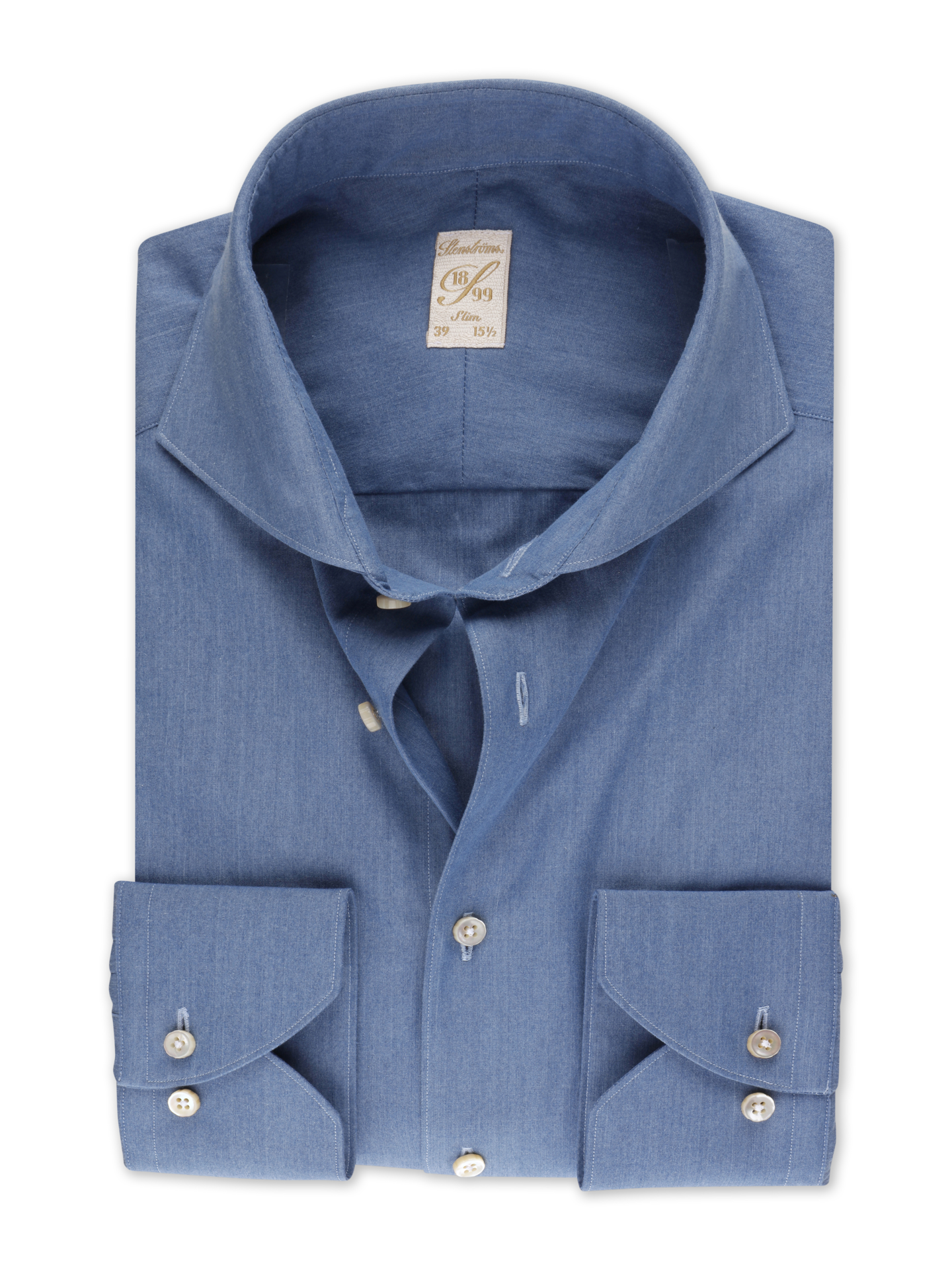 Stenströms Dark blue Denim Shirt | Men | Men's Shirts | 1899 | Size: 45 | Dark blue | Solid | Long Sleeves