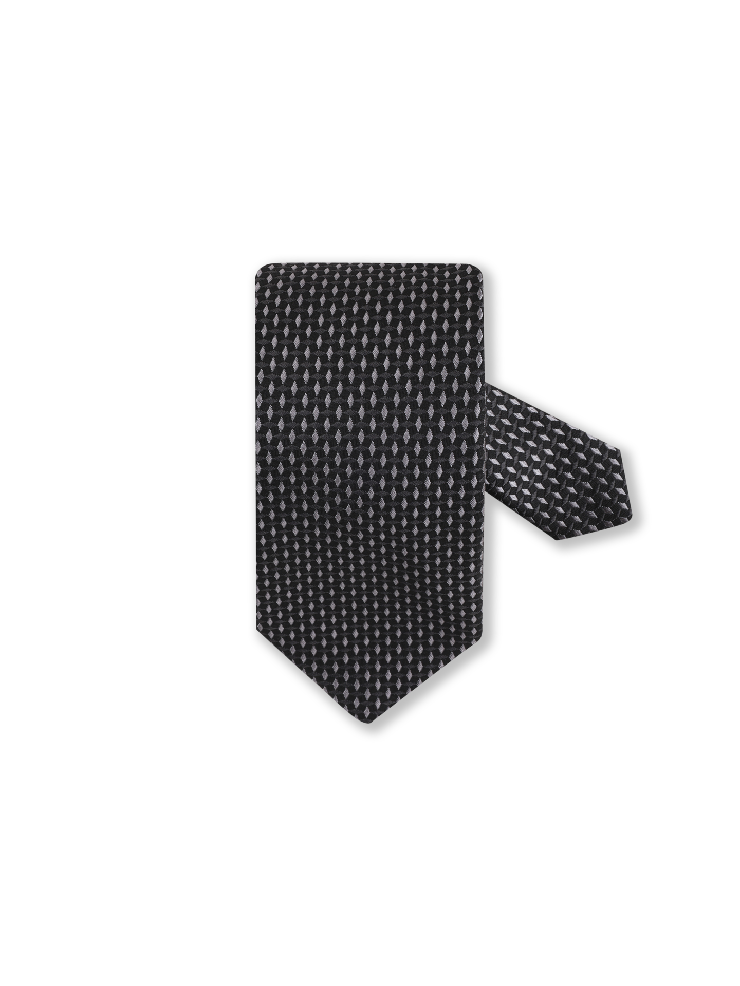 Stenströms Black Patterned Silk Tie | Men | Accessories | Size: One Size | Dark blue
