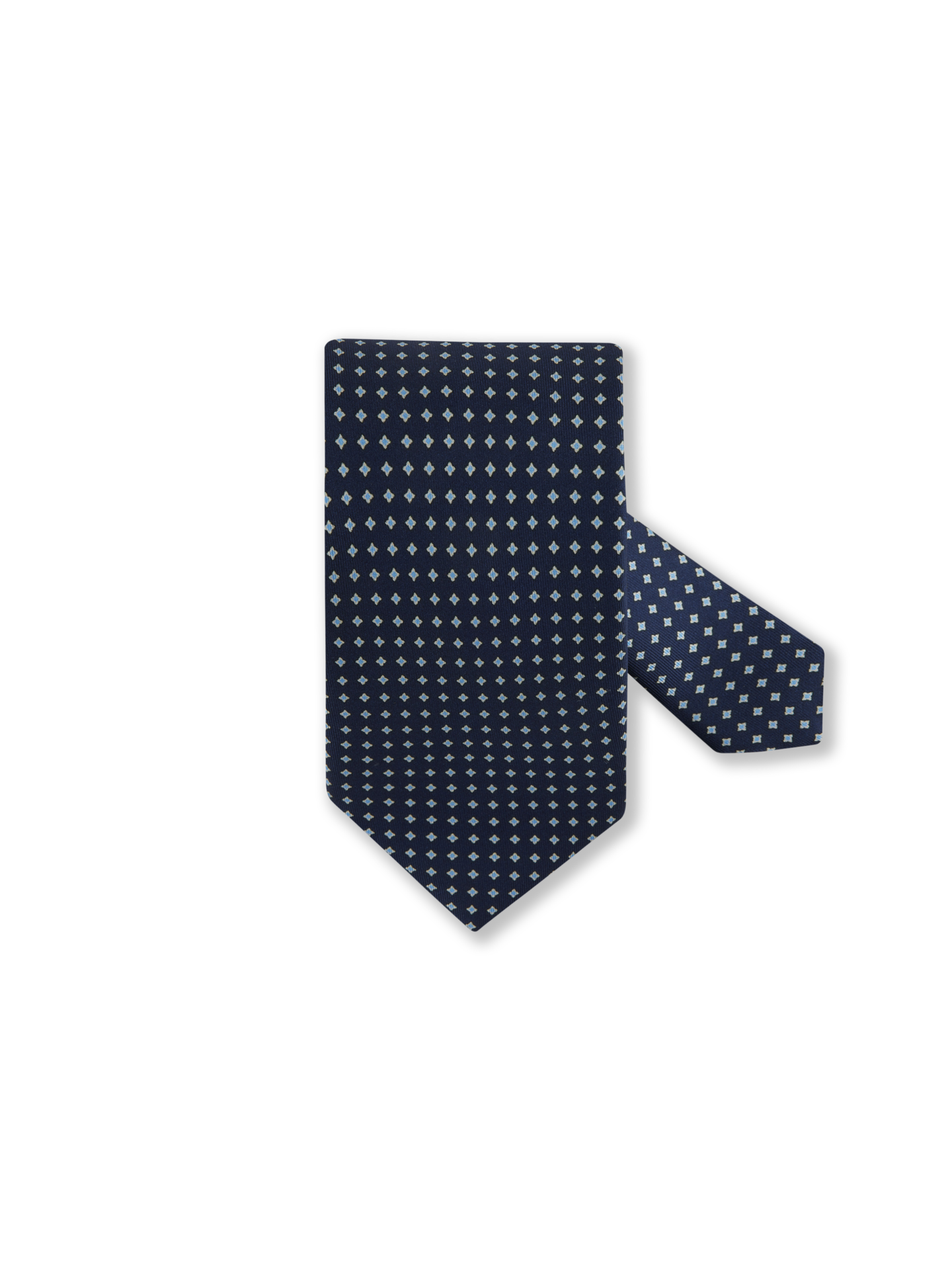 Stenströms Navy Patterned Silk Tie | Men | Accessories | Size: One Size | Navy