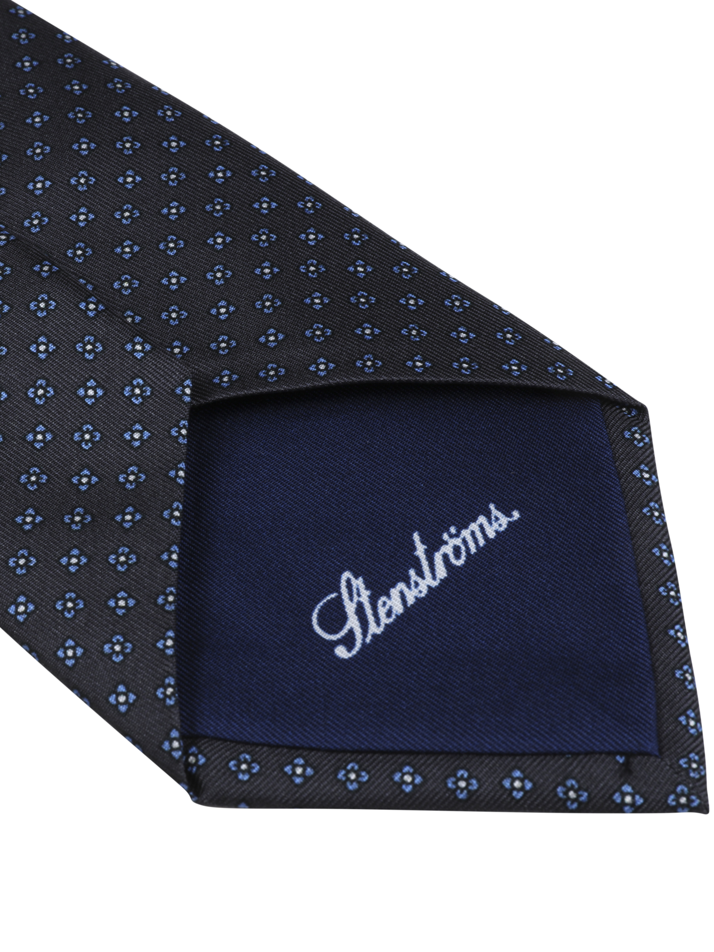 Grey Patterned Silk Tie