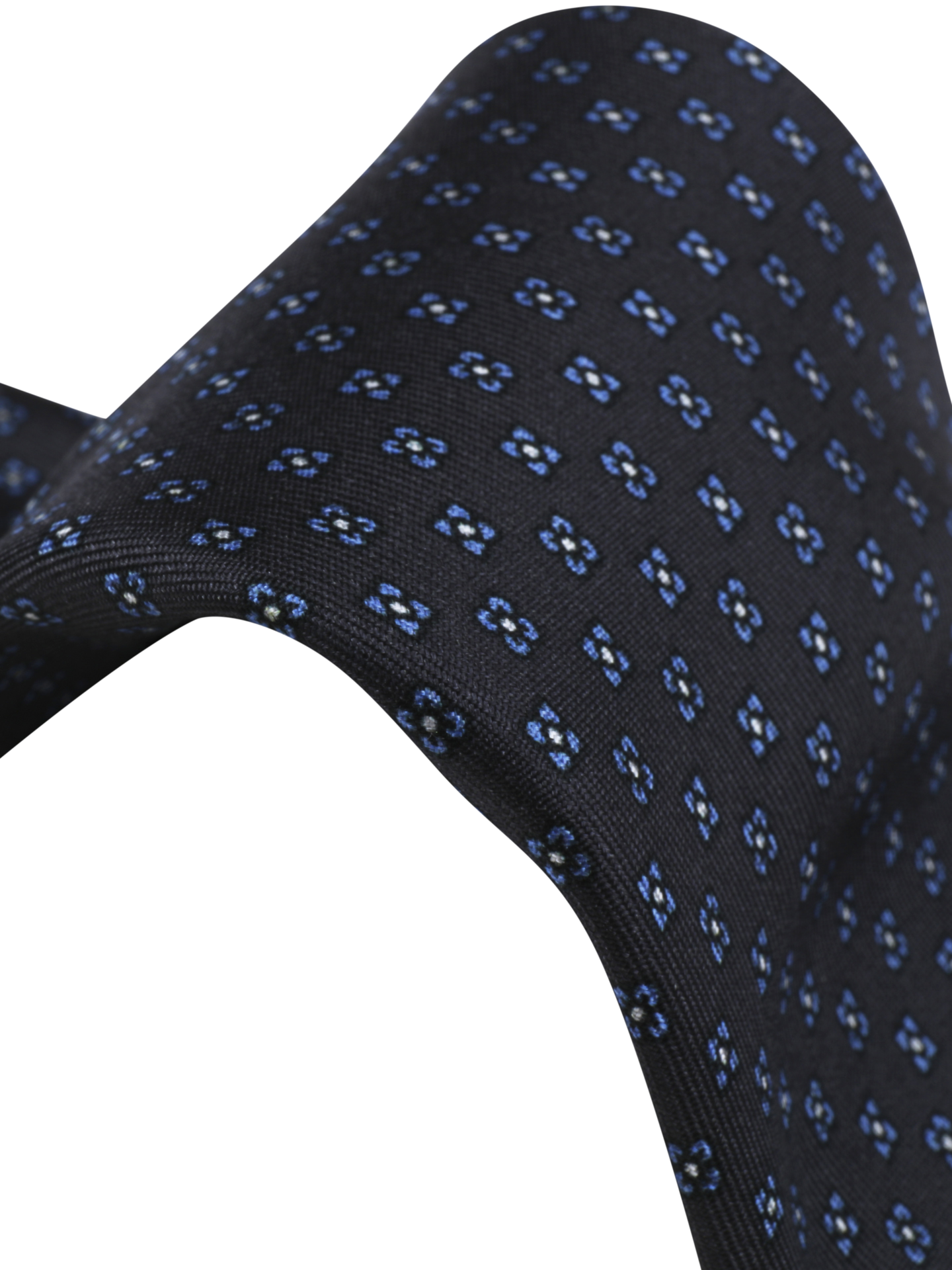 Grey Patterned Silk Tie