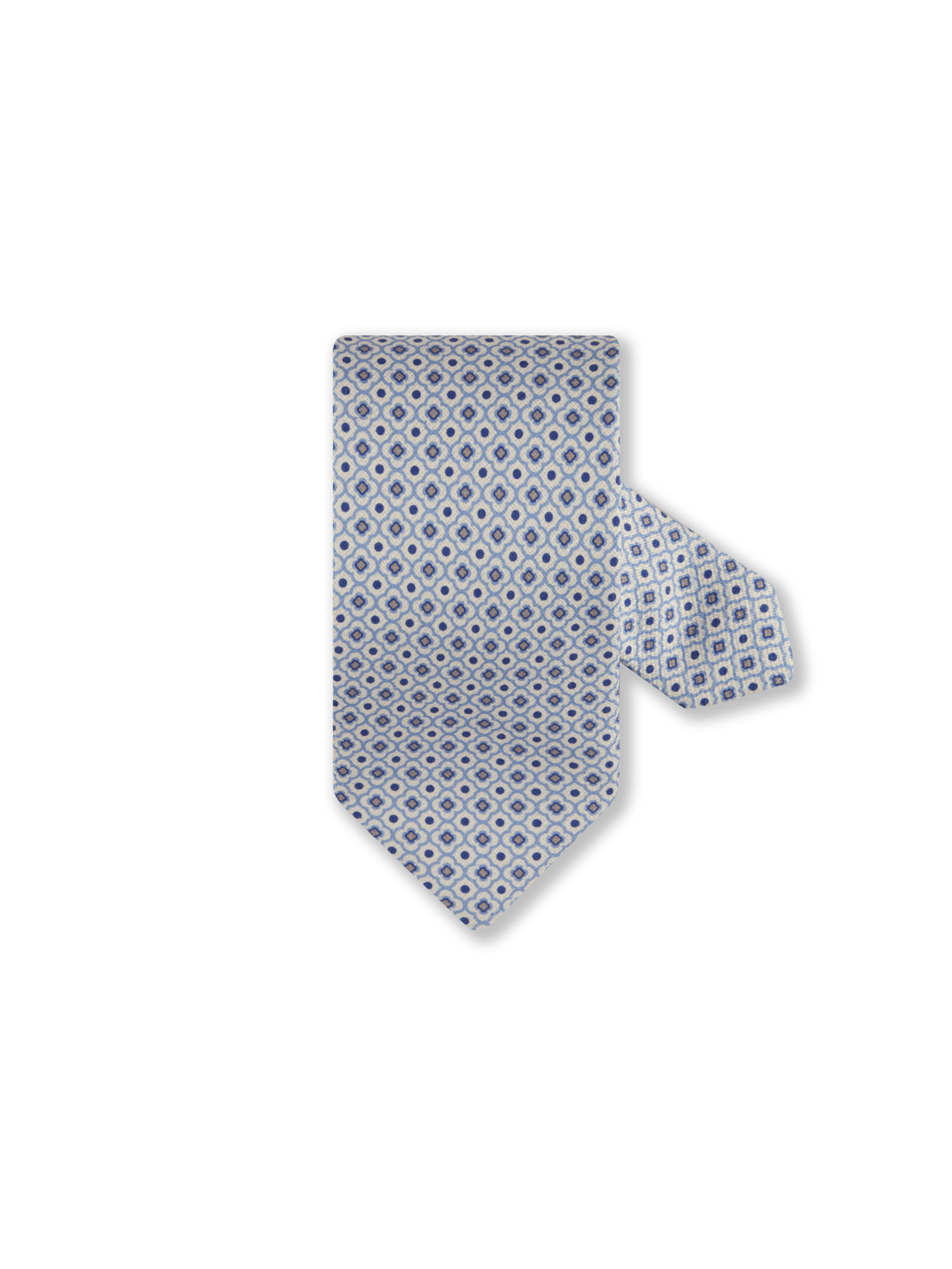 Stenströms Ljusblå Mönstrad Sidenslips | Herr | Accessoarer | Storlek: One Size | Ljusblå