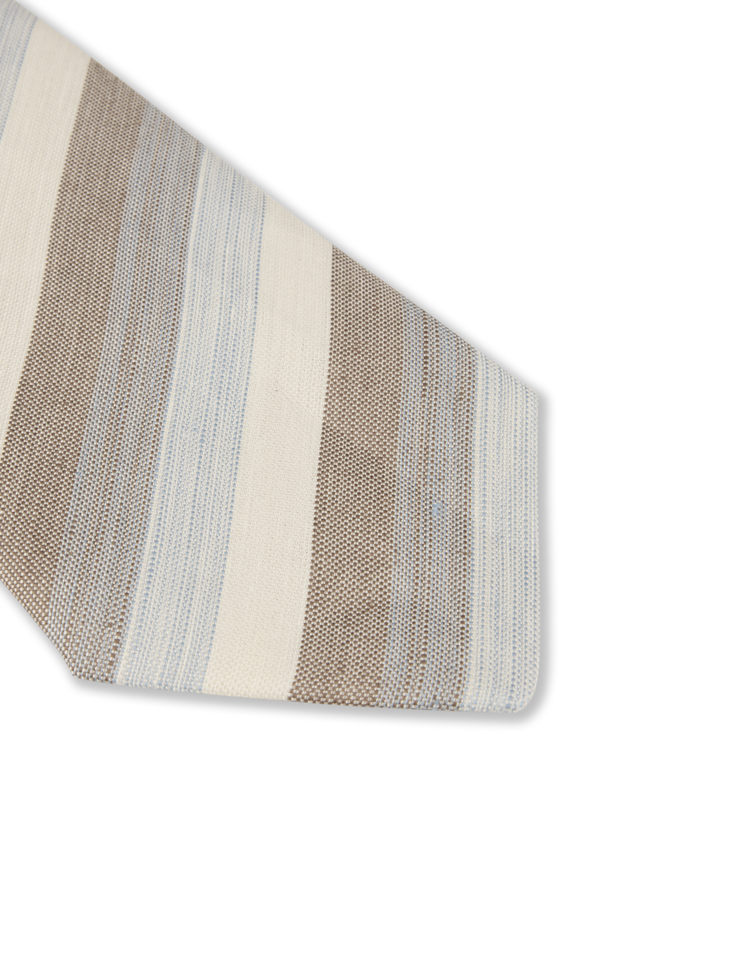 Blue Striped Linen Tie 