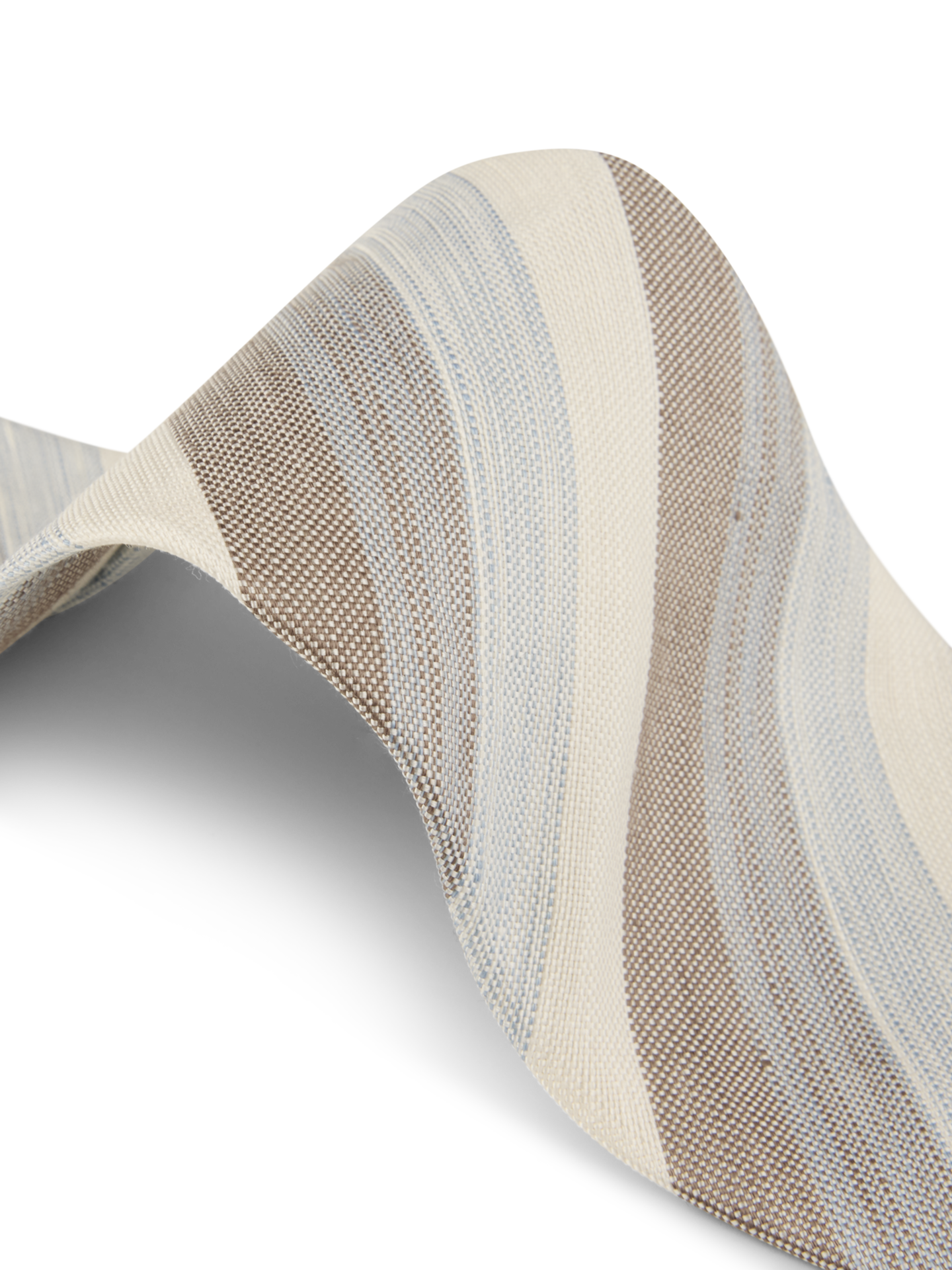 Blue Striped Linen Tie 